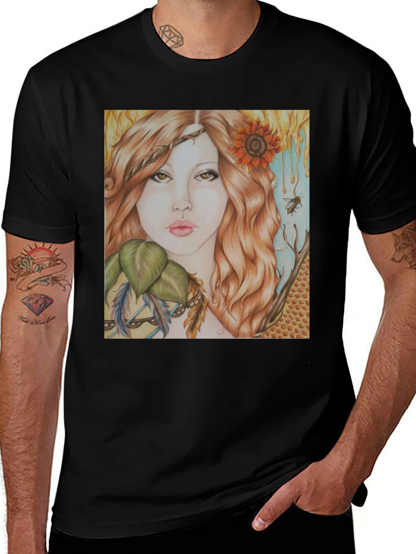 Variant 22 of Floral Goddess Graphic Tee