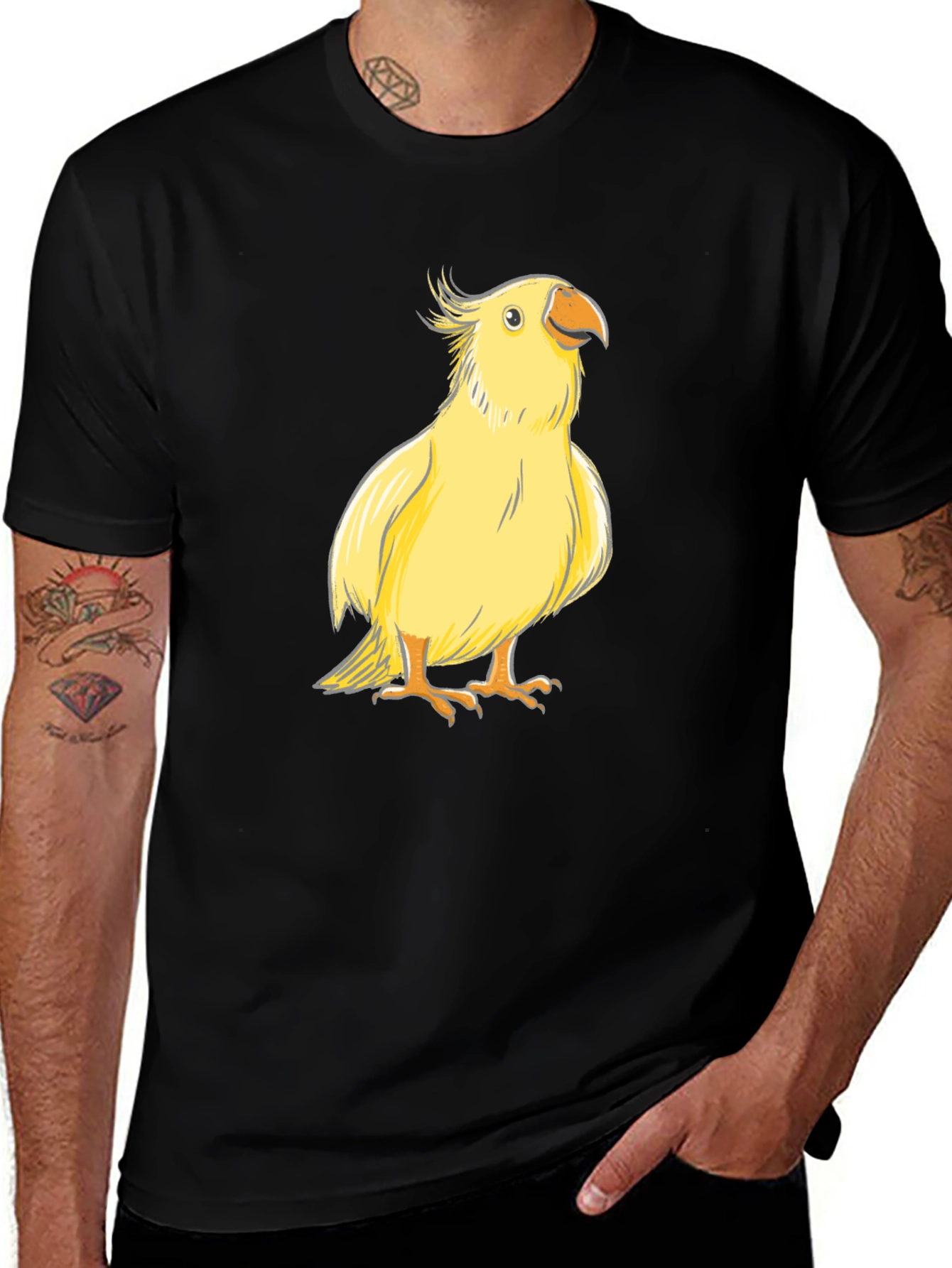 Variant 26 of Yellow Bird Graphic Tee - Cute Parrot T-Shirt