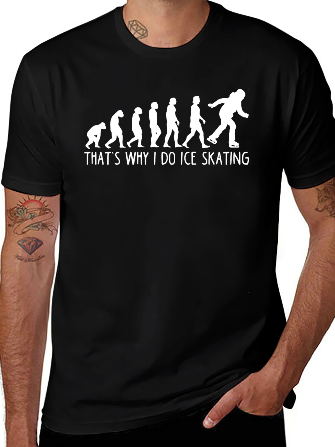 Ice Skating Evolution T-Shirt - Humorous Design