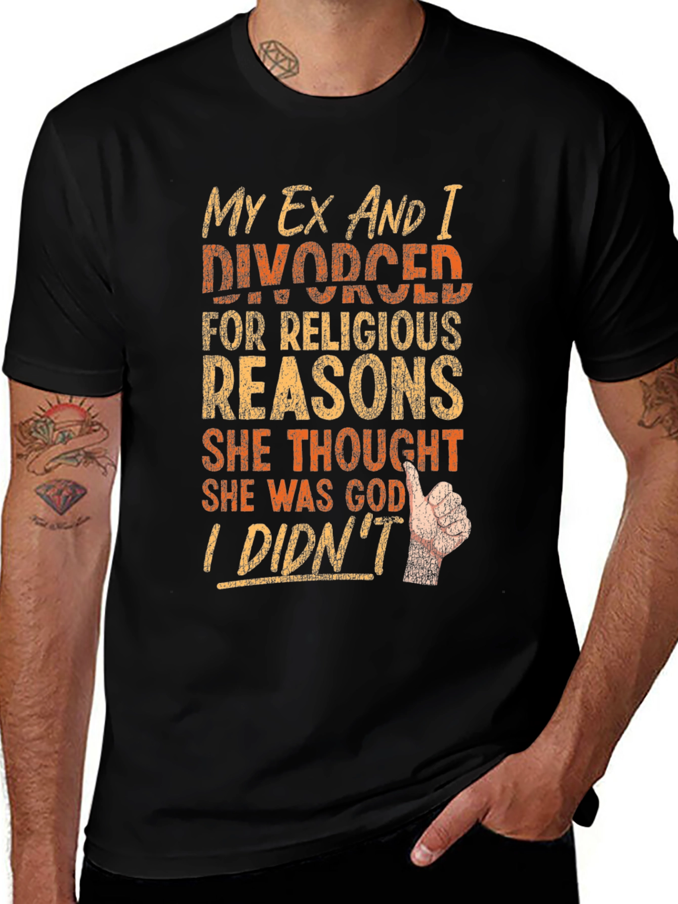 Variant 22 of Funny Divorce T-Shirt - Religious Reasons