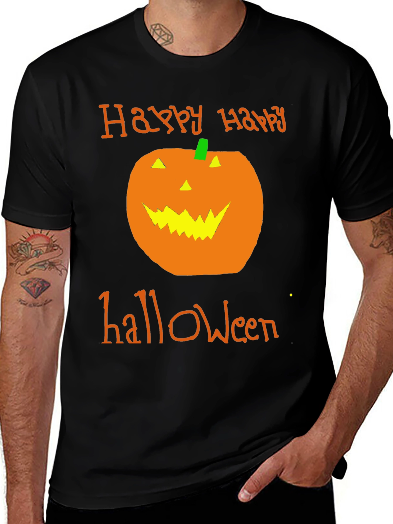 Halloween Pumpkin T-Shirt - Happy Happy Halloween