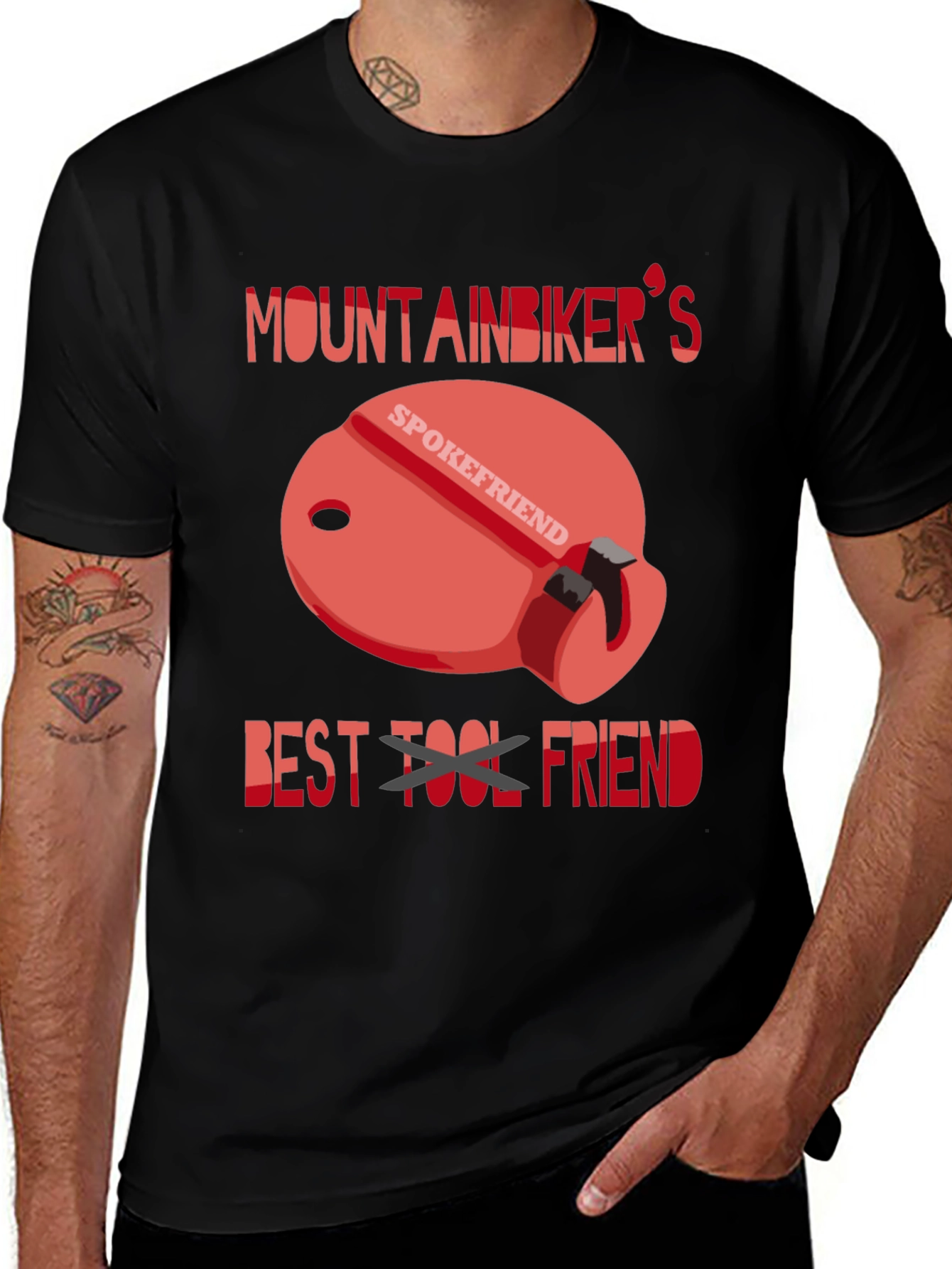 Mountain Biker's Best Tool Friend Graphic Tee