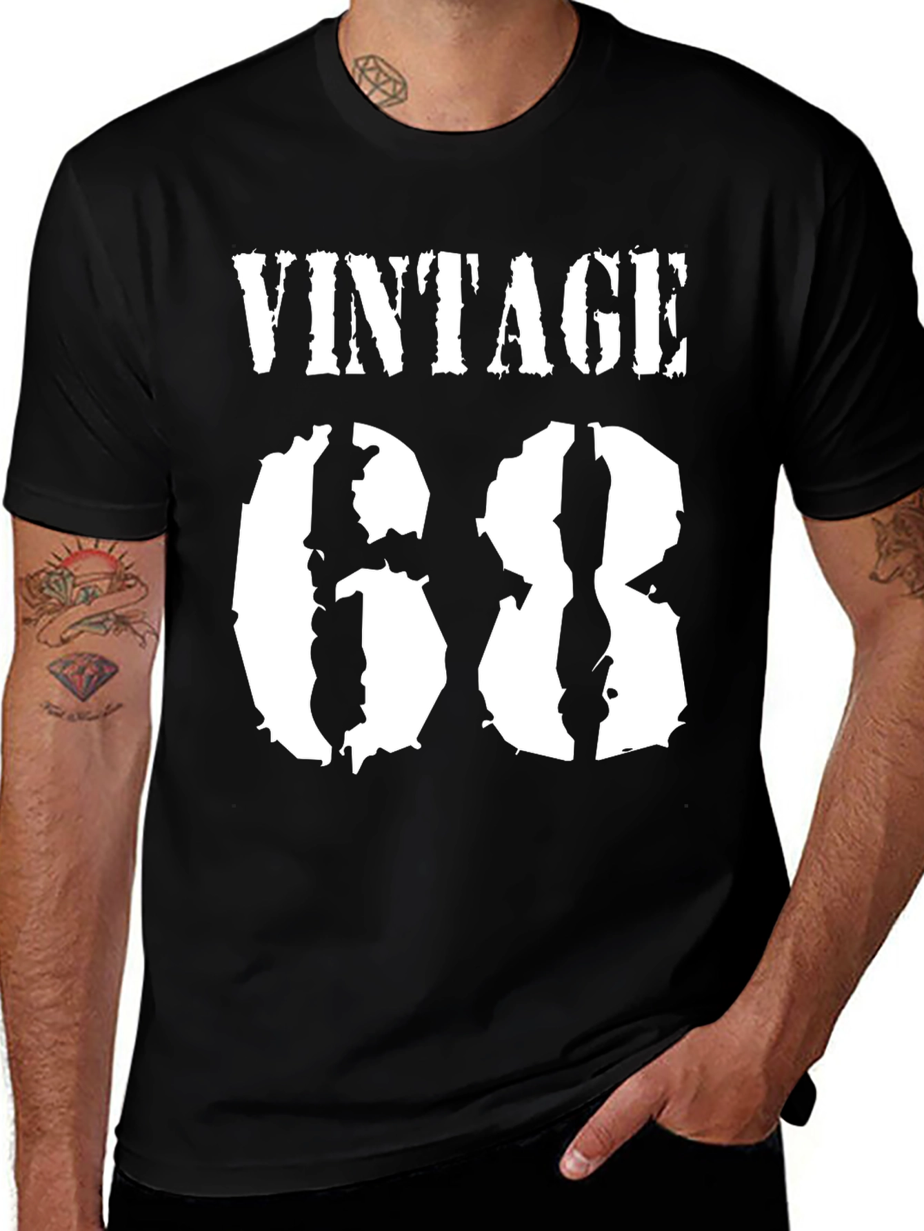 Variant 23 of Vintage 68 T-Shirt - Classic Birthday Tee