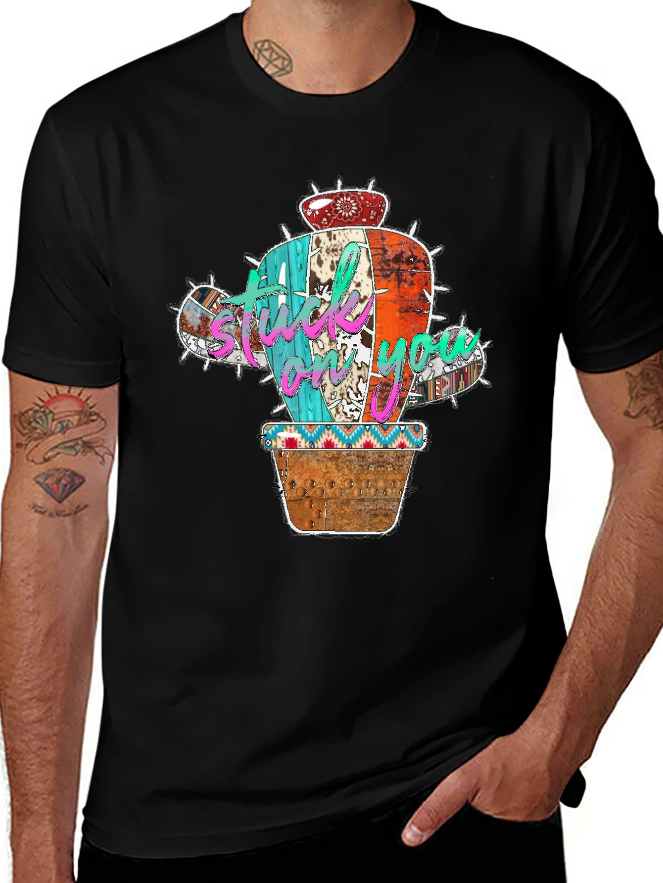 Variant 12 of Stuck on You Cactus Graphic Tee