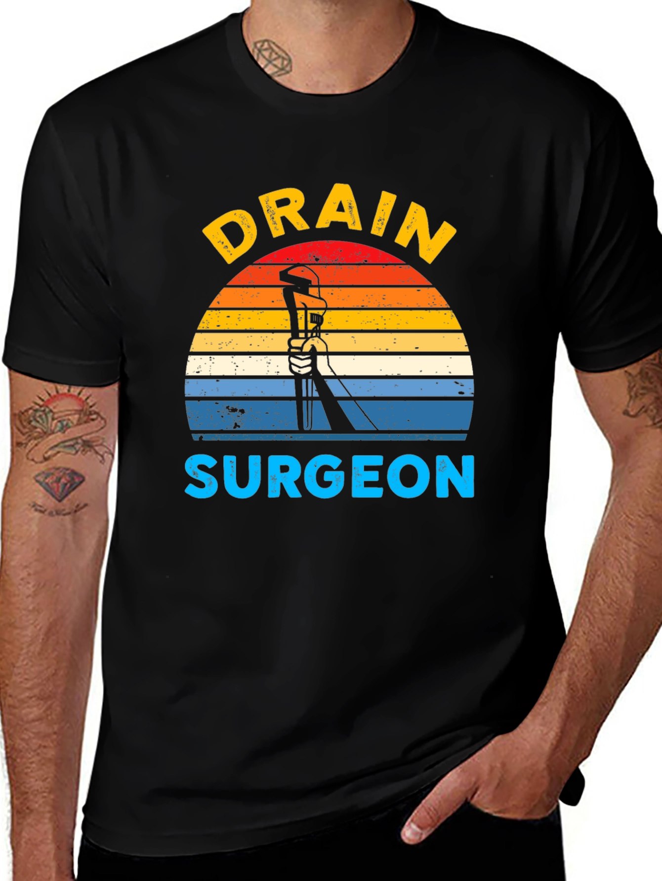 Variant 6 of Drain Surgeon Graphic T-Shirt - Plumber Humor