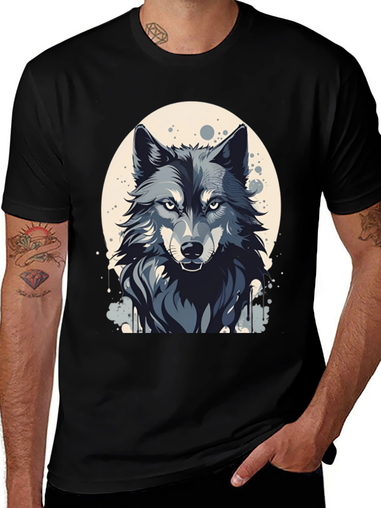 Variant 23 of Wolf Graphic Tee - Cool Animal Design