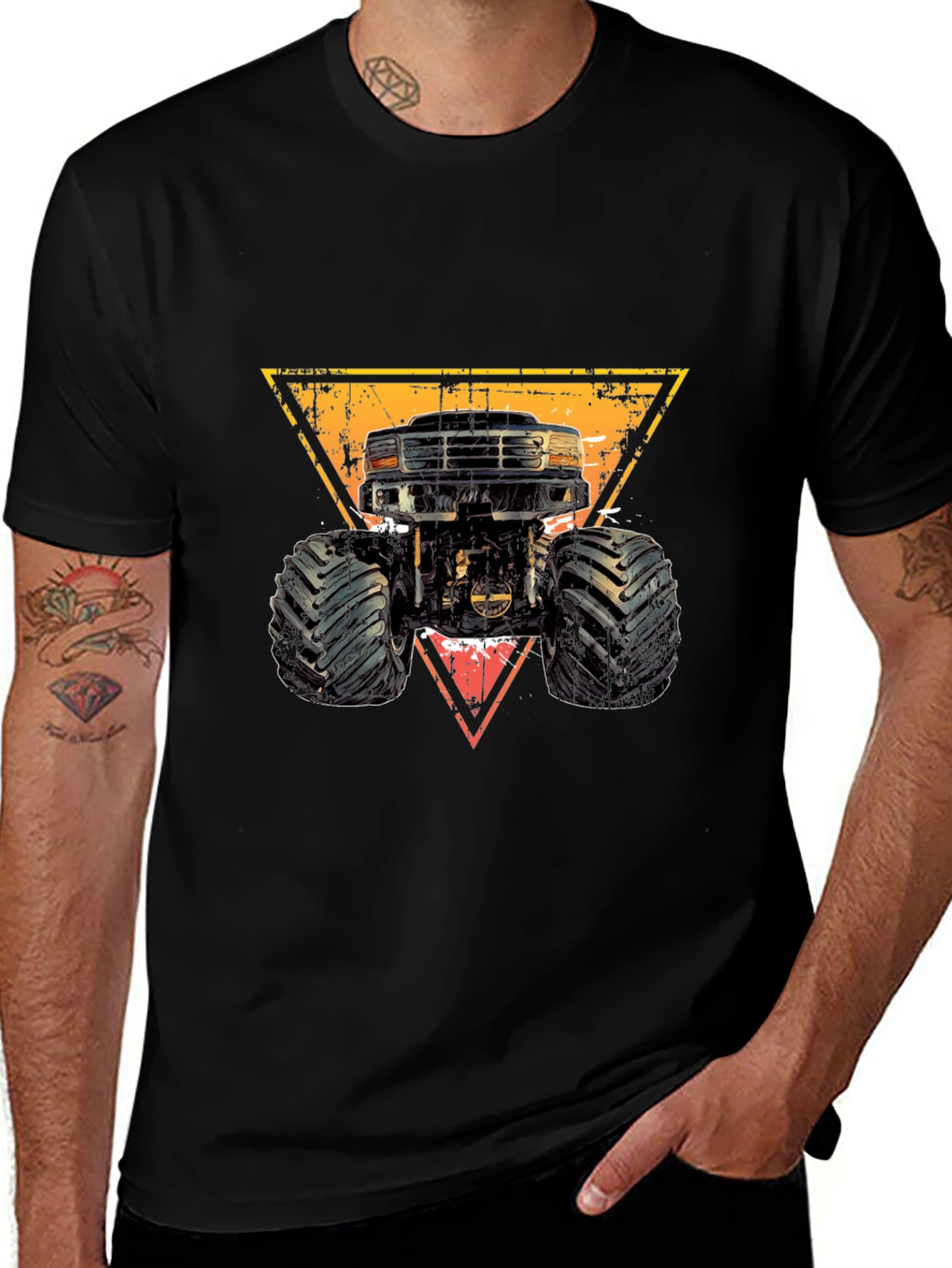 Variant 21 of Monster Truck Graphic Tee - Black