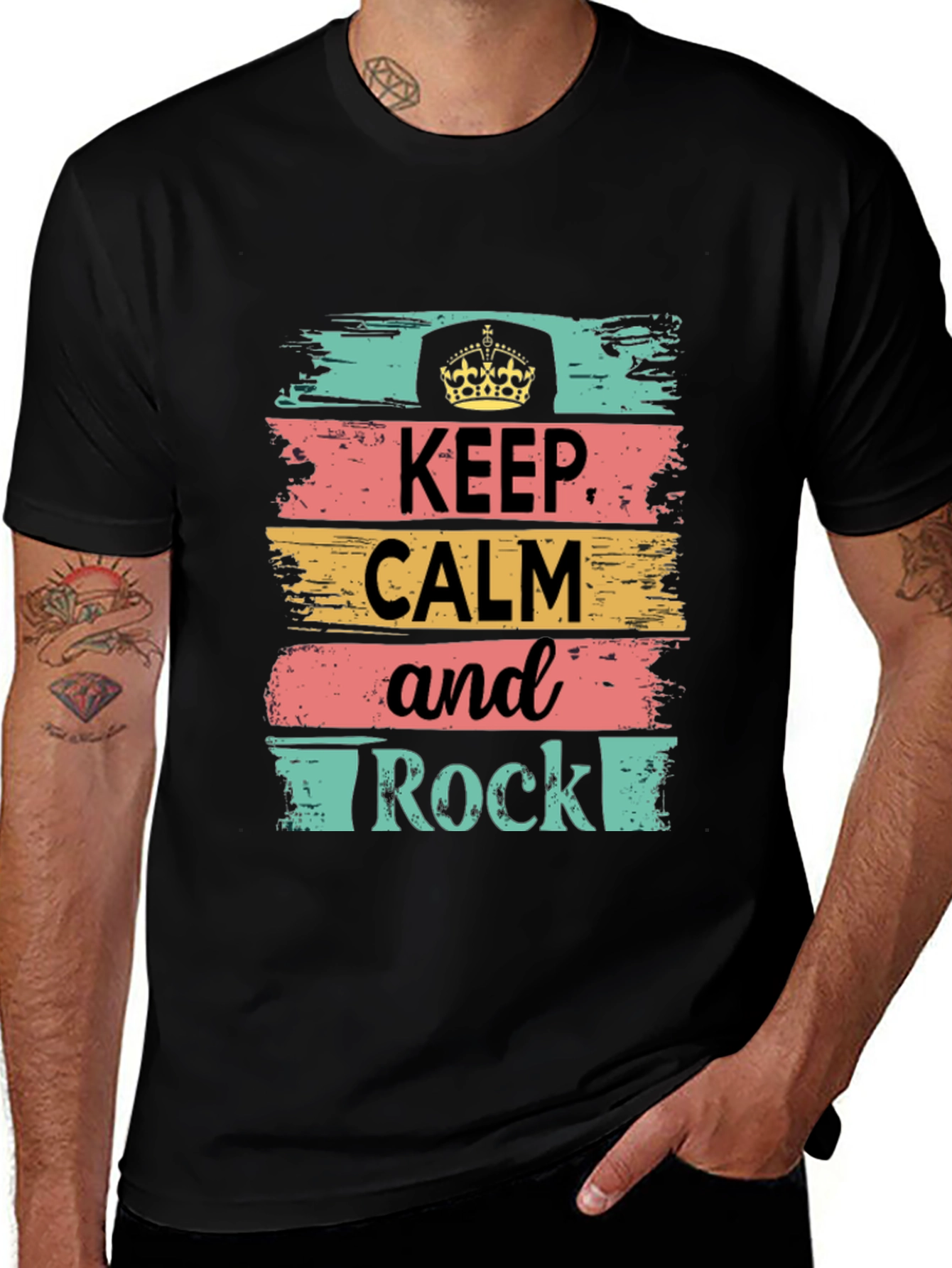 Variant 20 of Keep Calm and Rock T-Shirt - Stylish Graphic Tee