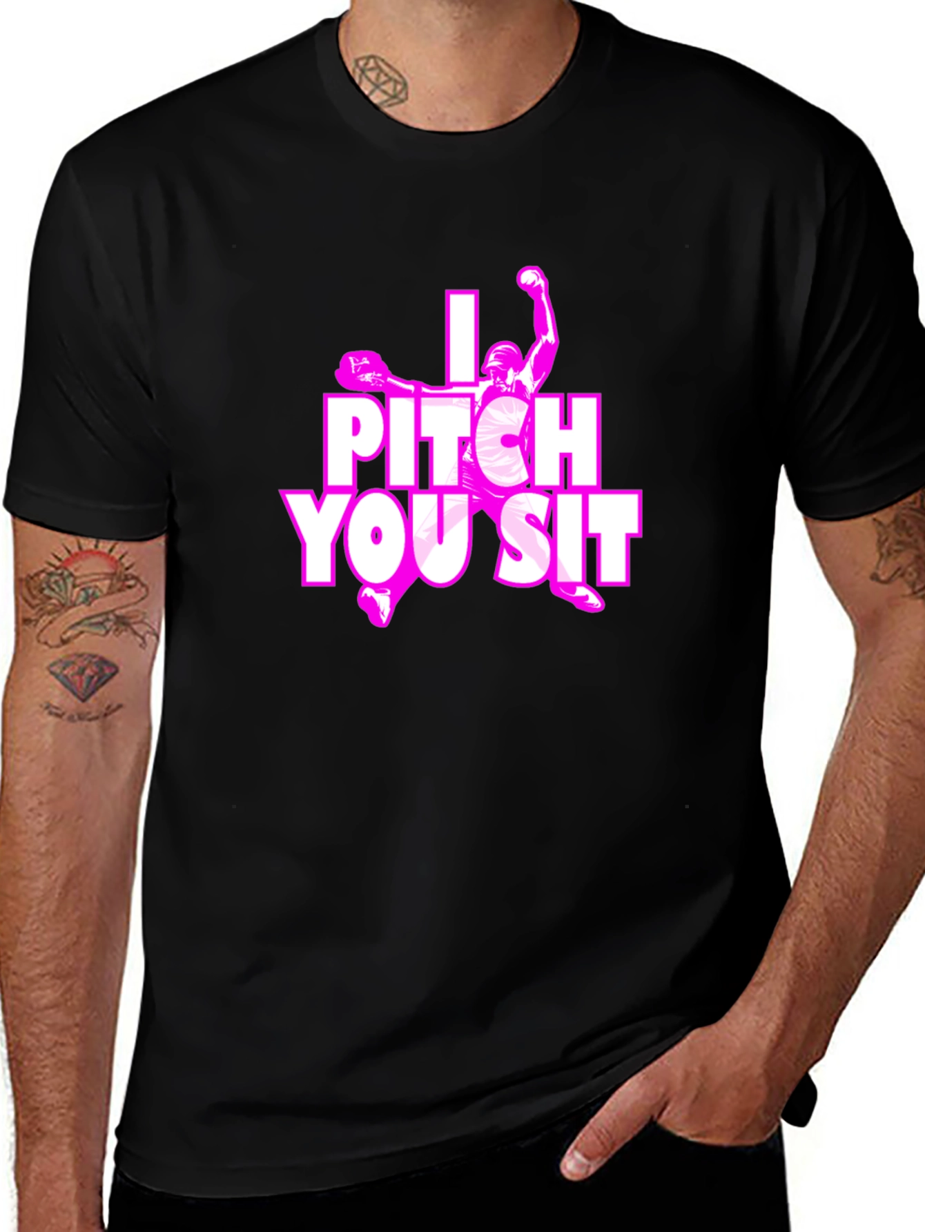 Variant 29 of I Pitch You Sit Graphic T-Shirt
