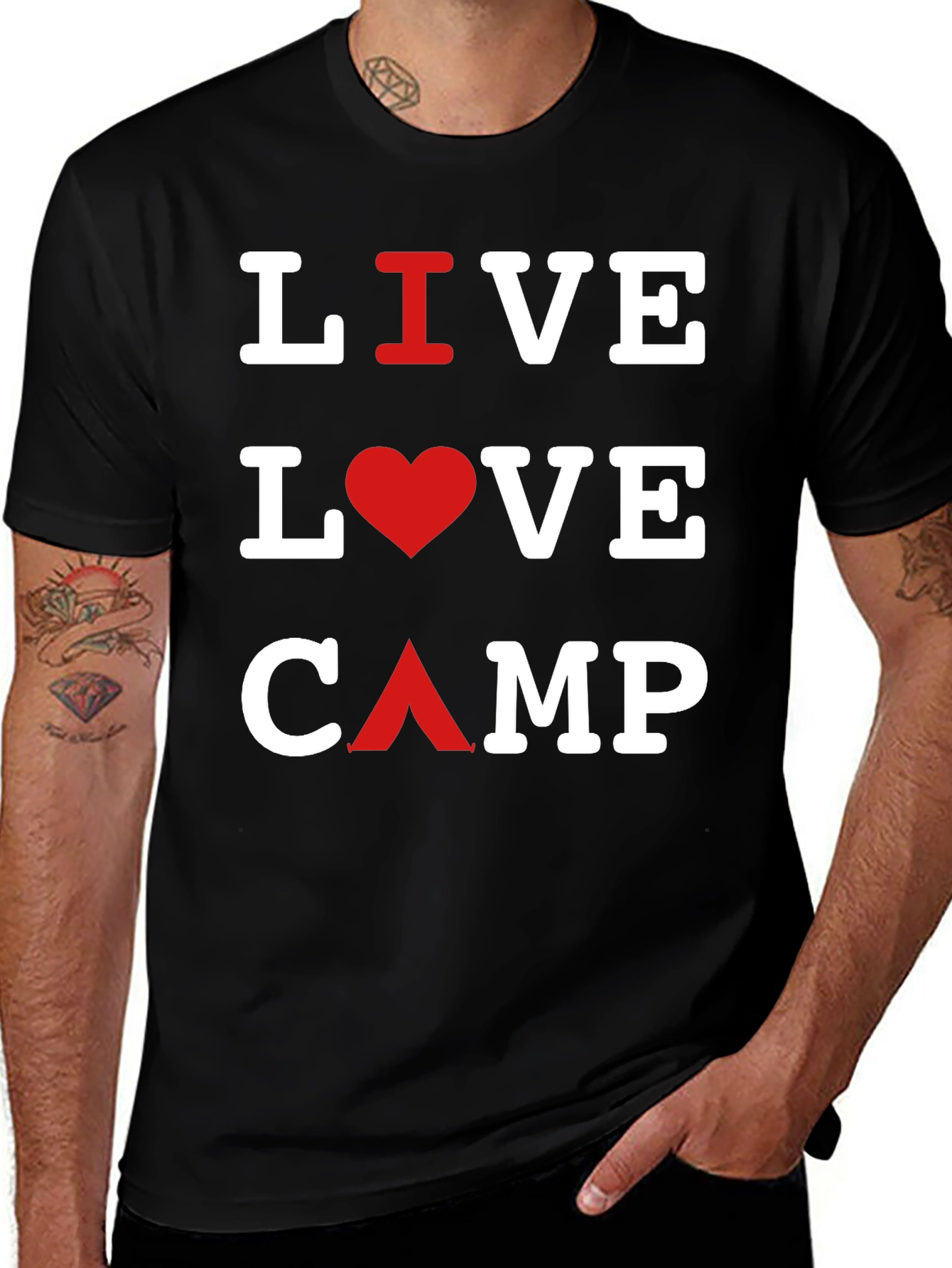 Variant 9 of Live Love Camp Black T-Shirt