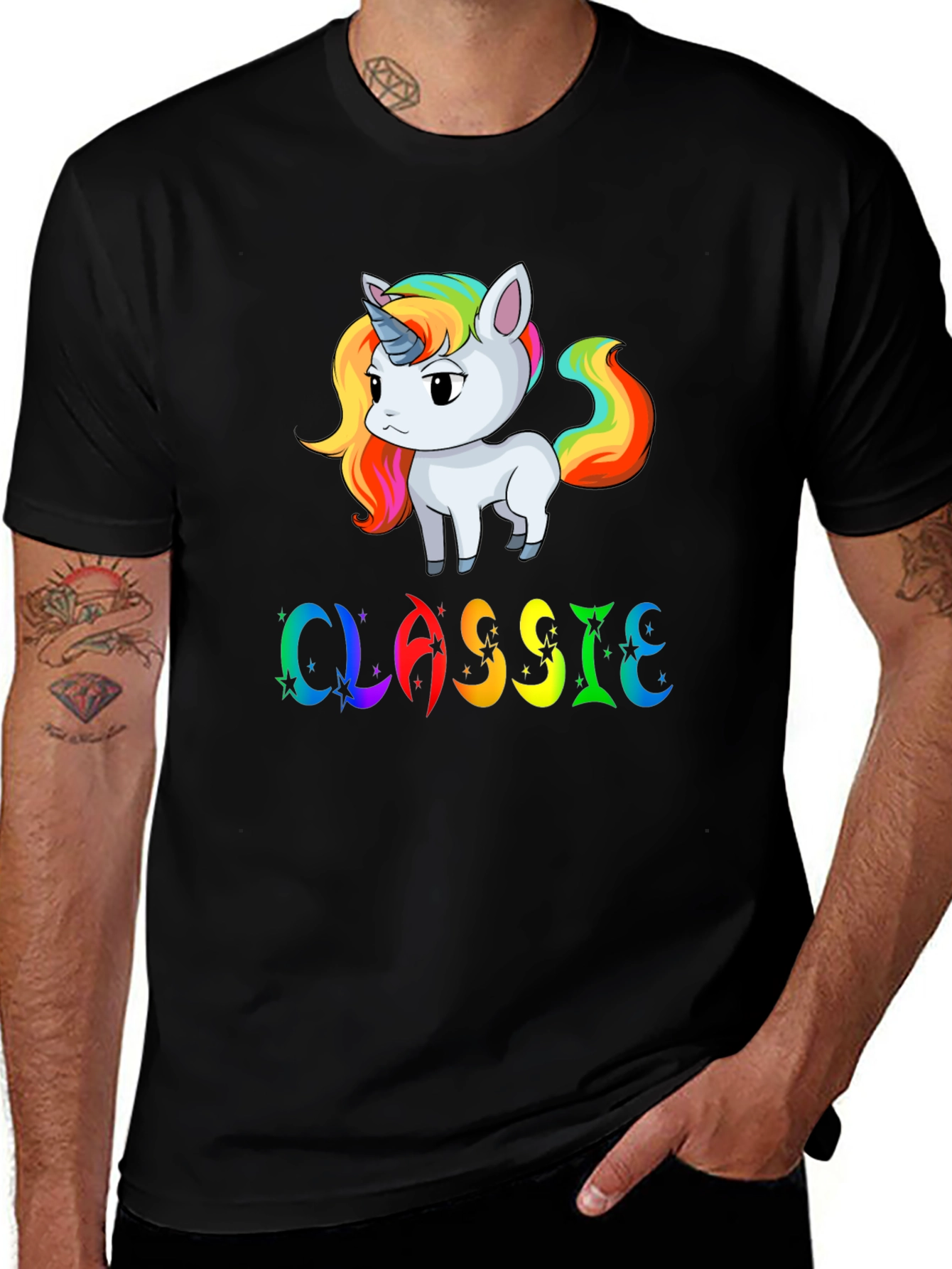 Variant 13 of Rainbow Unicorn 'Classic' Graphic T-Shirt