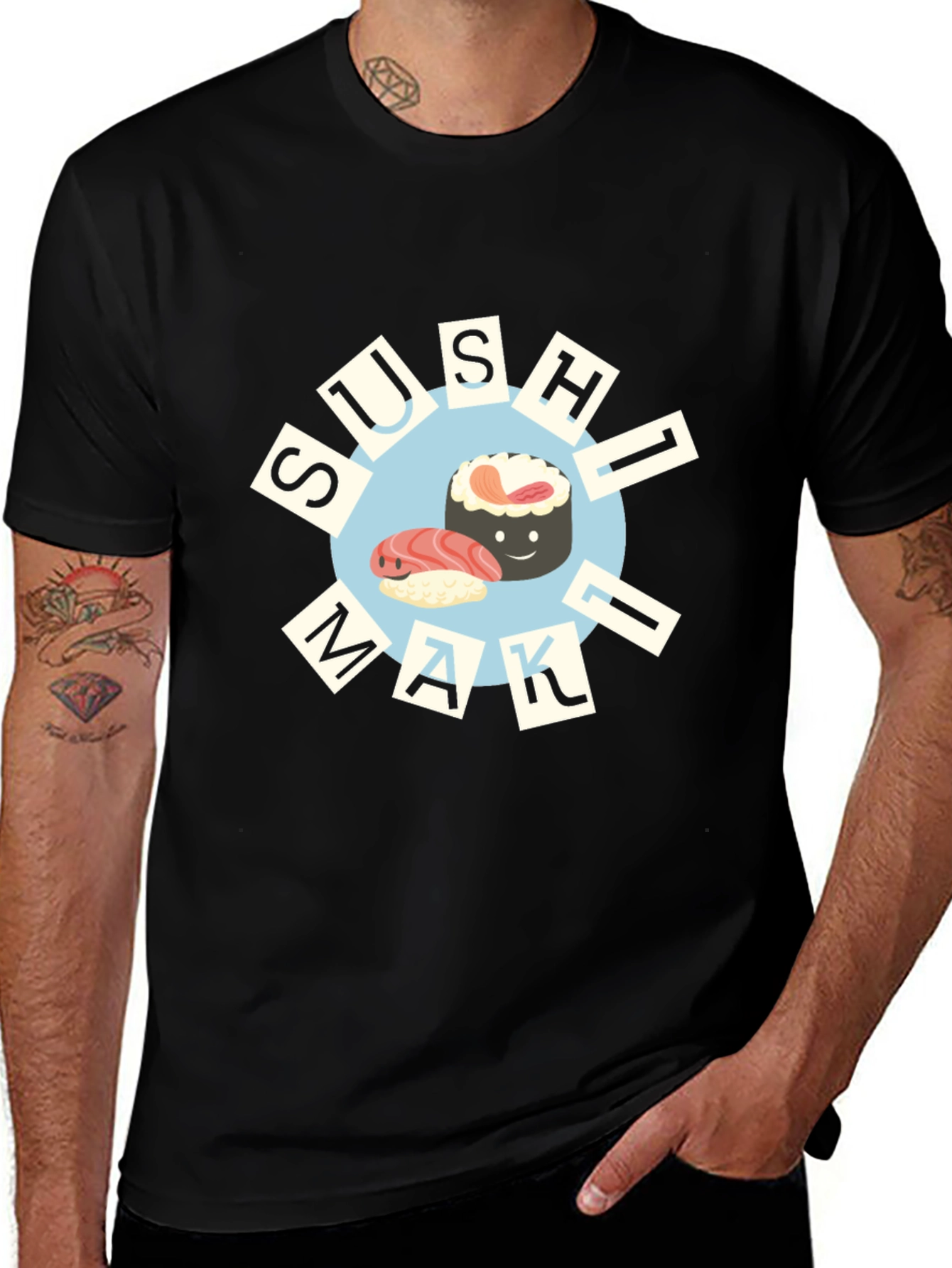 Variant 6 of Sushi Maki T-Shirt - Cute Foodie Design