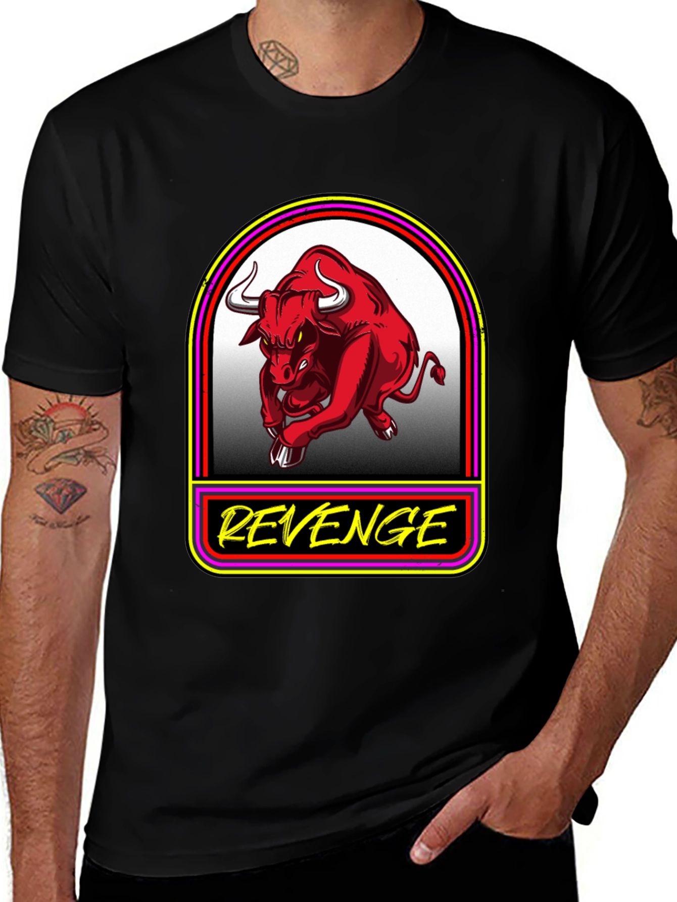Revenge Graphic Tee - Men's Black T-Shirt