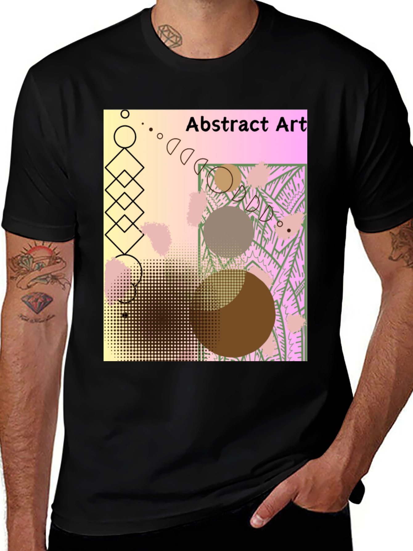 Variant 14 of Abstract Art Graphic Tee - Unique Design