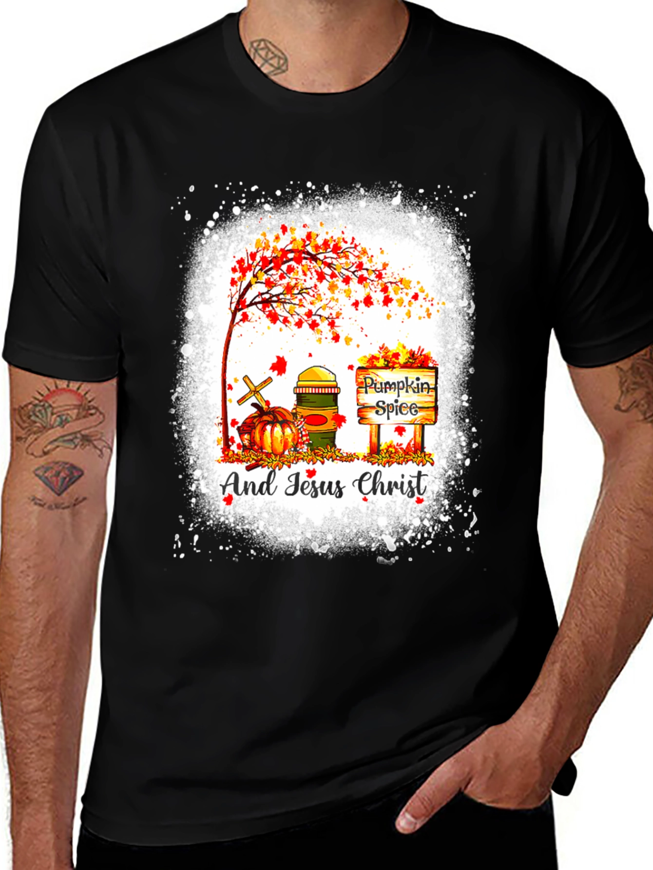 Variant 17 of Pumpkin Spice & Jesus Christ T-Shirt