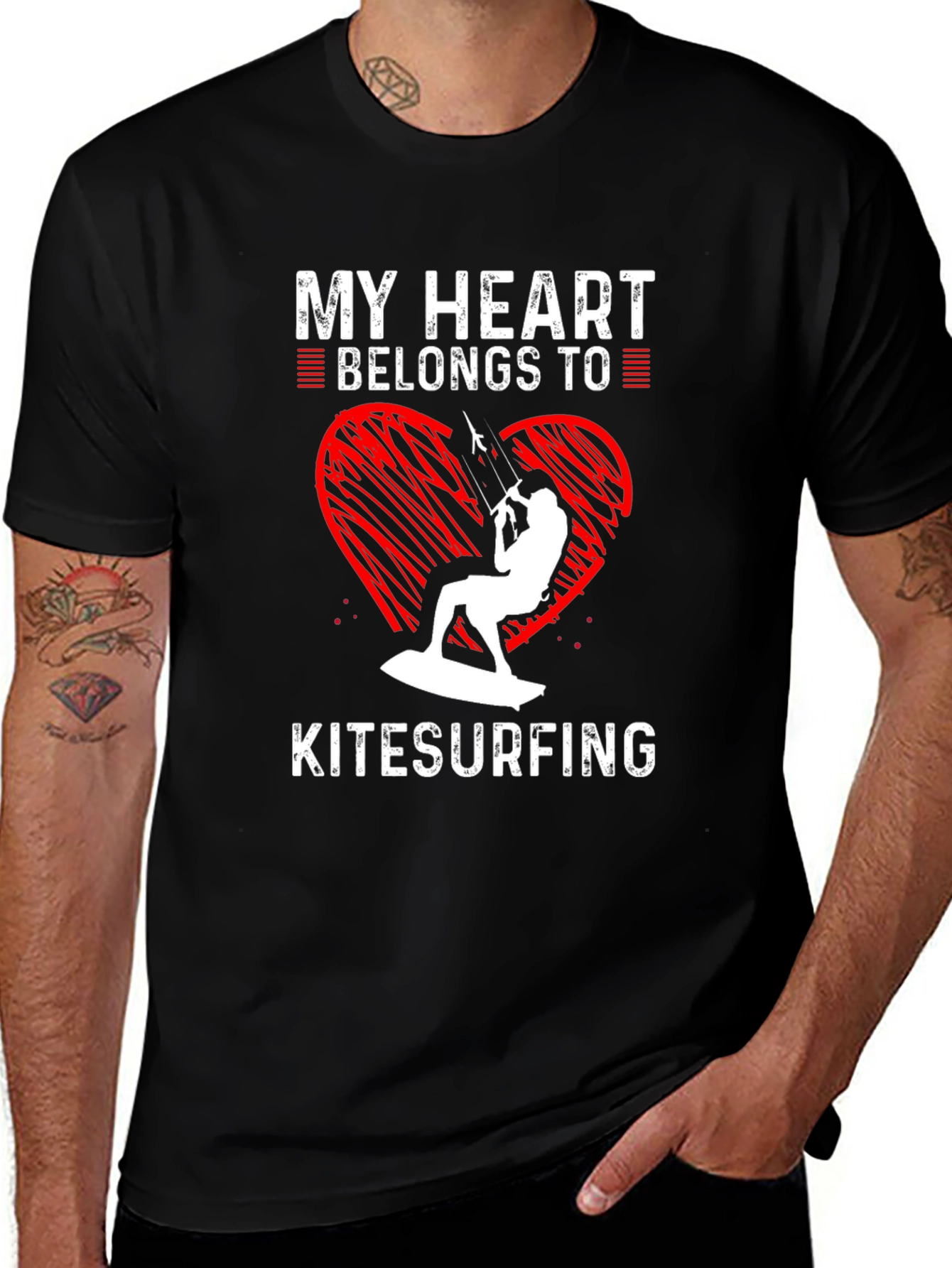 Variant 21 of My Heart Belongs to Kitesurfing T-Shirt