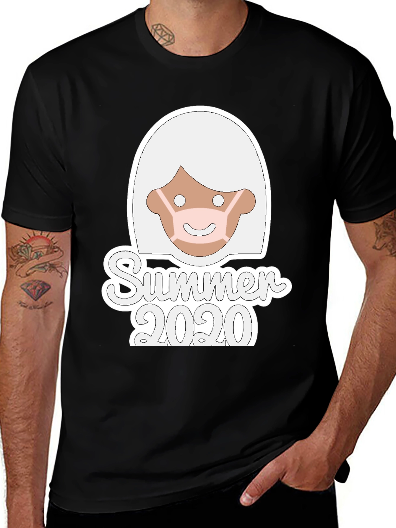 Variant 12 of Summer 2020 Face Mask T-Shirt