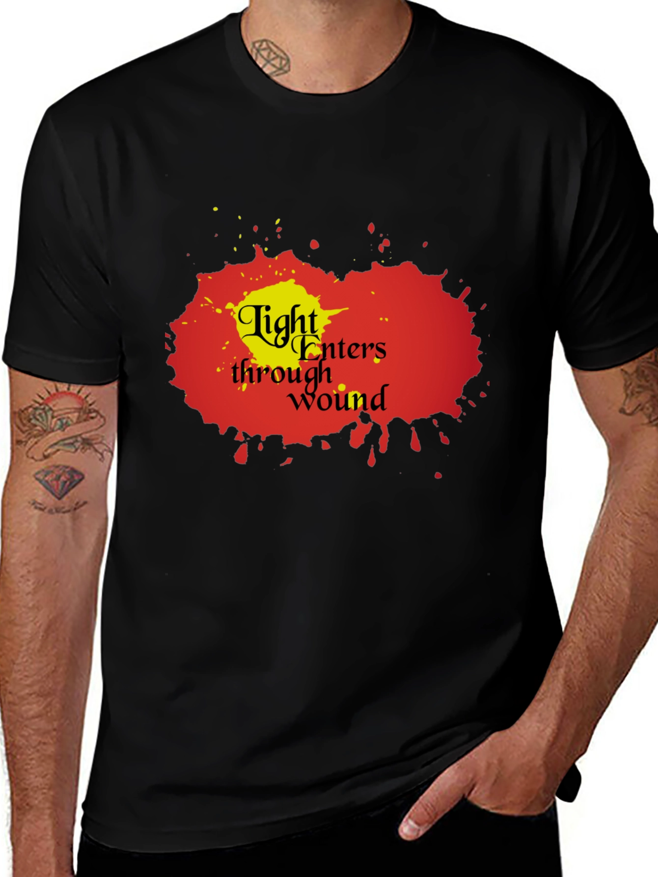 Variant 23 of Light Enters Through Wound Graphic T-Shirt