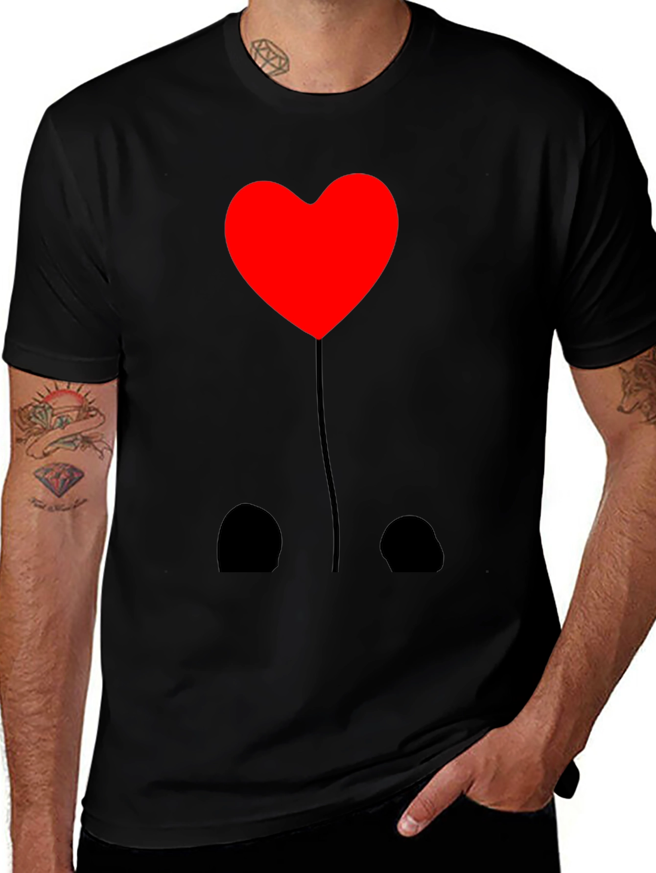 Variant 9 of Heart Balloon Graphic T-Shirt