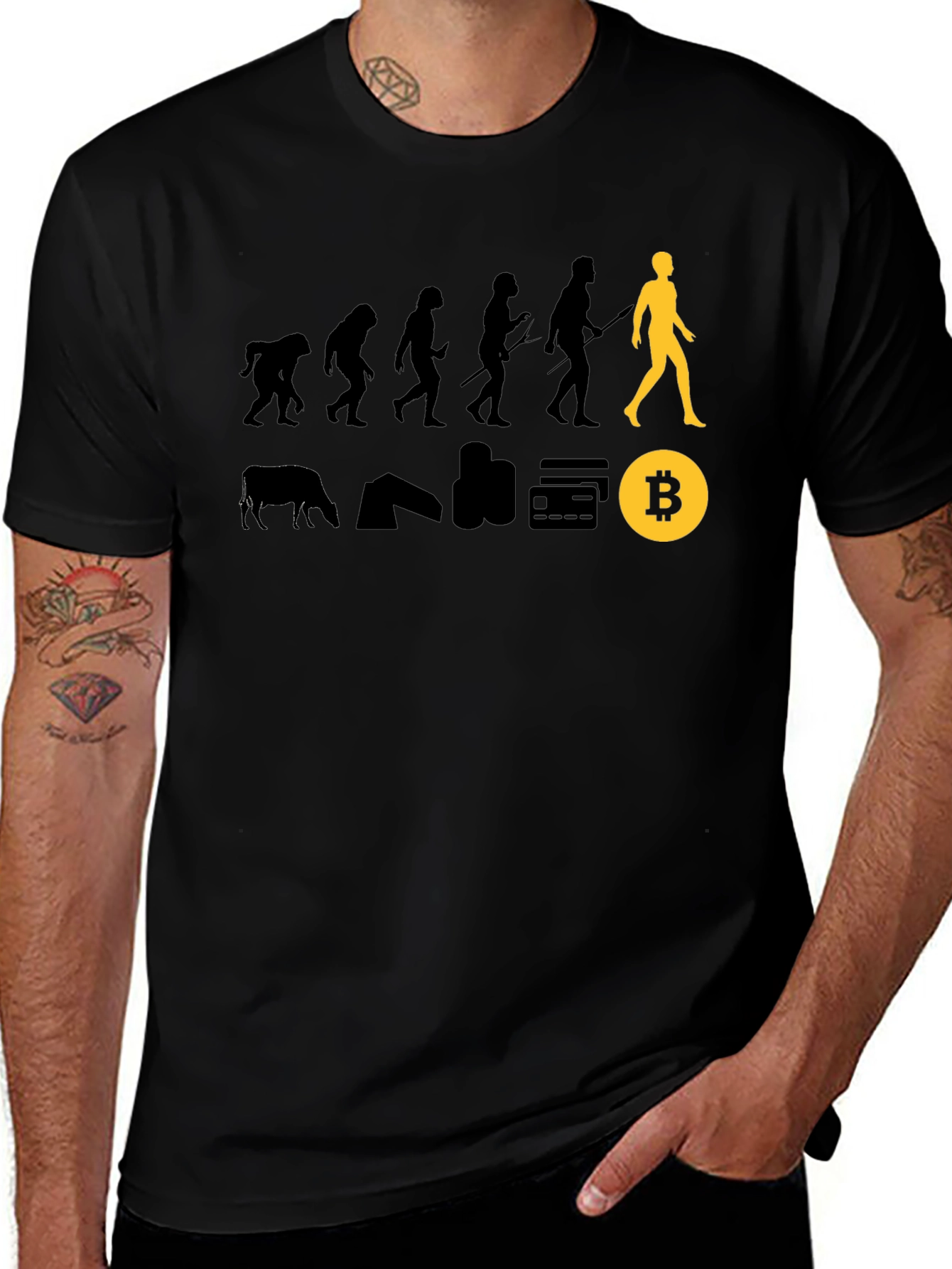 Variant 3 of Bitcoin Evolution Black T-Shirt