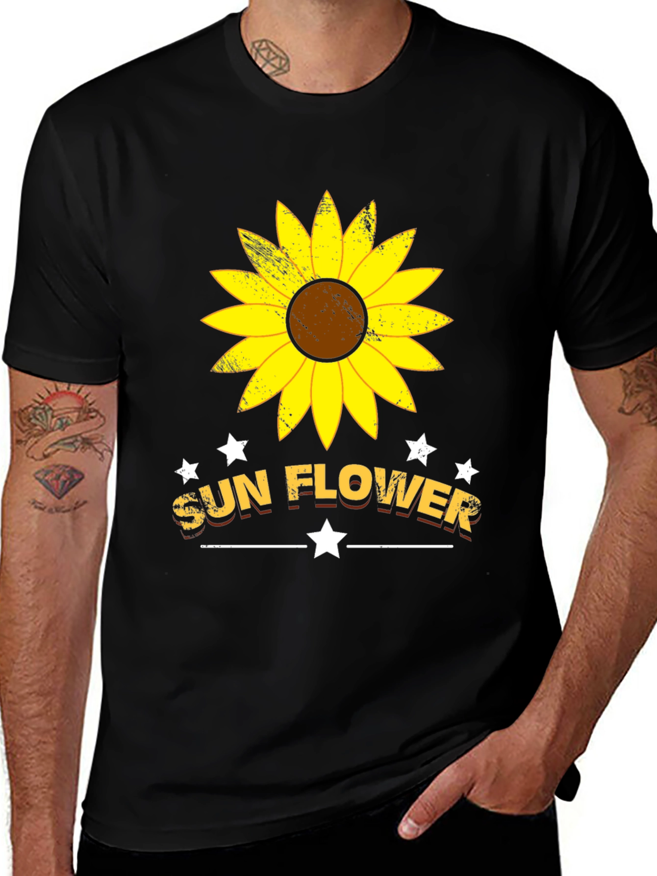 Variant 20 of Sunflower Graphic Tee - Vintage Style