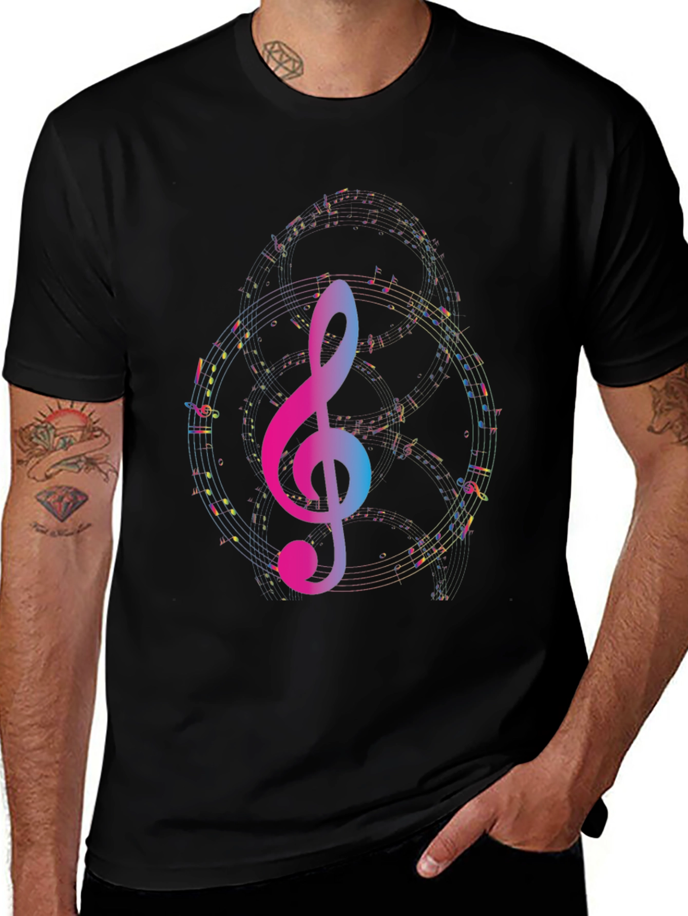 Variant 23 of Musical Treble Clef Graphic Tee