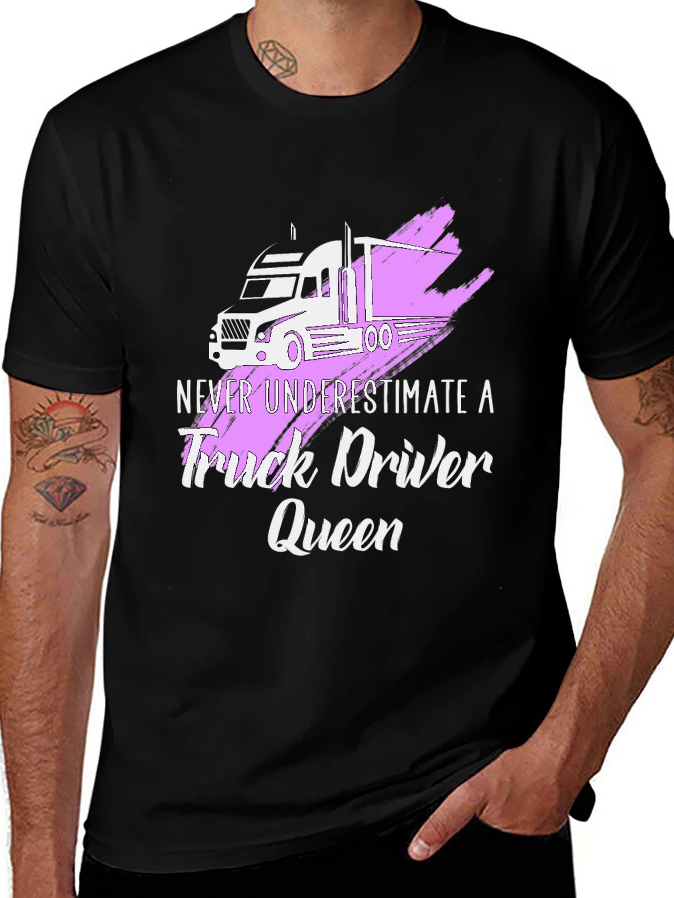 Variant 17 of Truck Driver Queen T-Shirt - Never Underestimate