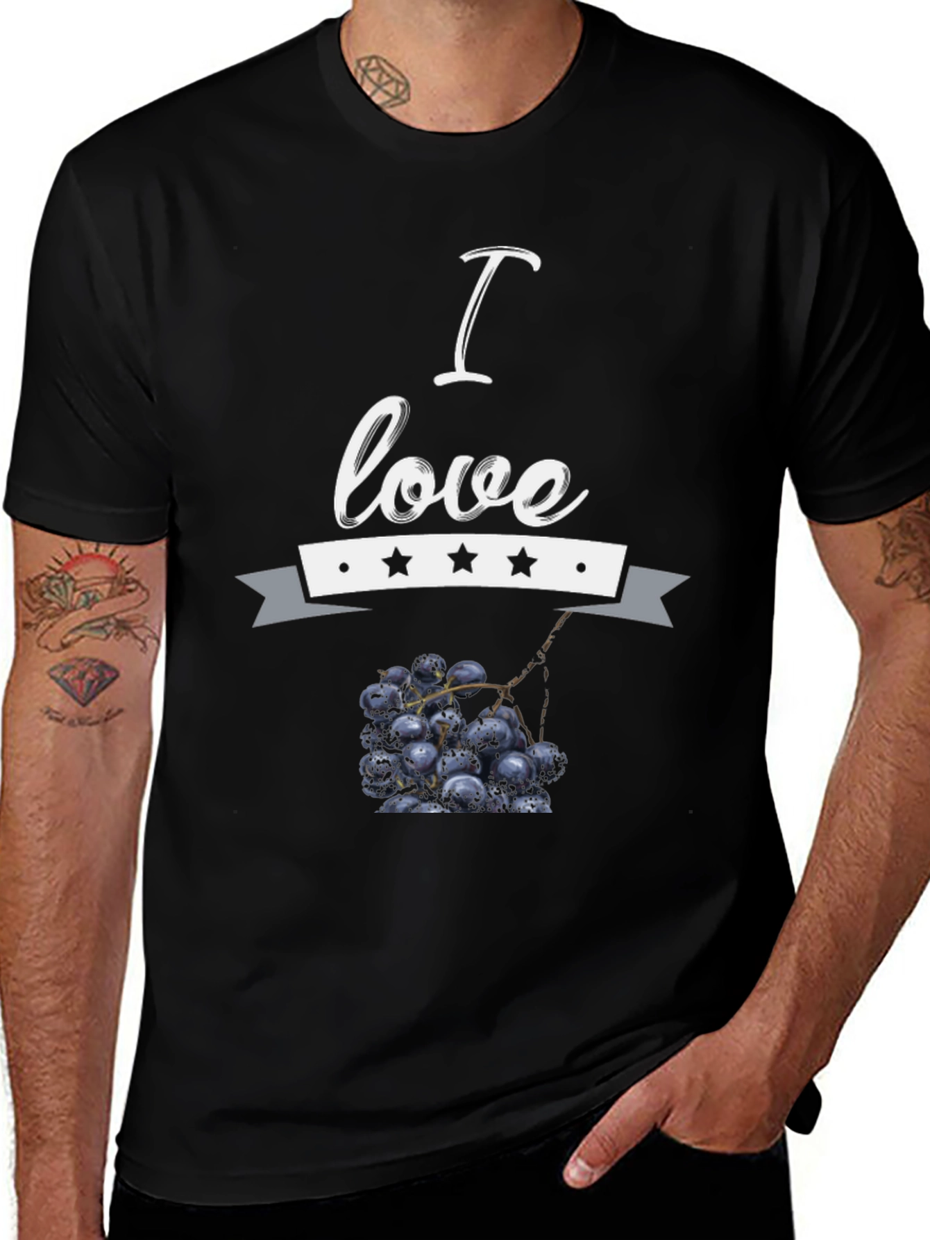 Variant 22 of I Love Grapes Graphic Tee