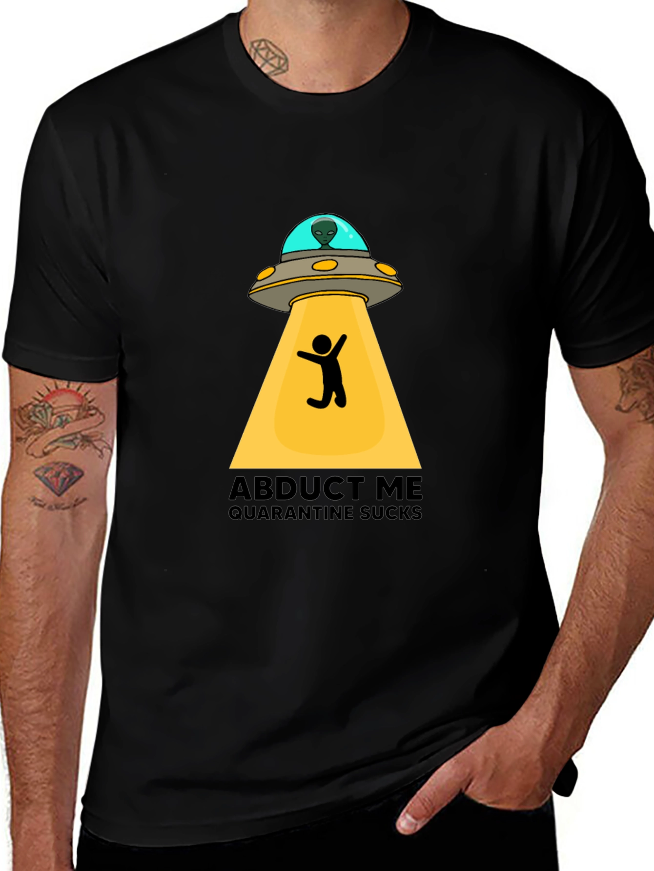 Variant 22 of Abduct Me Quarantine Sucks T-Shirt