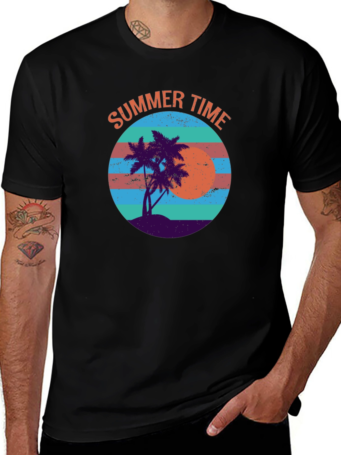 Variant 26 of Summer Time Graphic Tee - Retro Beach Vibes