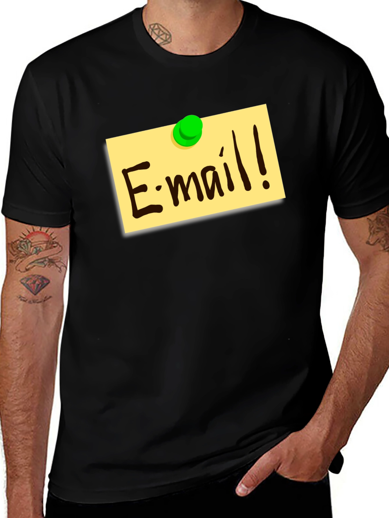 E-mail Reminder Graphic T-Shirt - Black