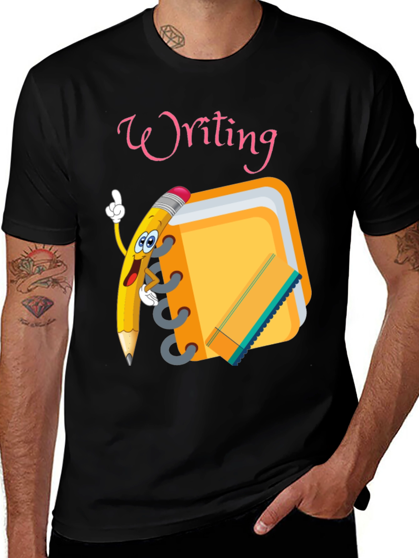 Variant 9 of Writing Theme Graphic Tee