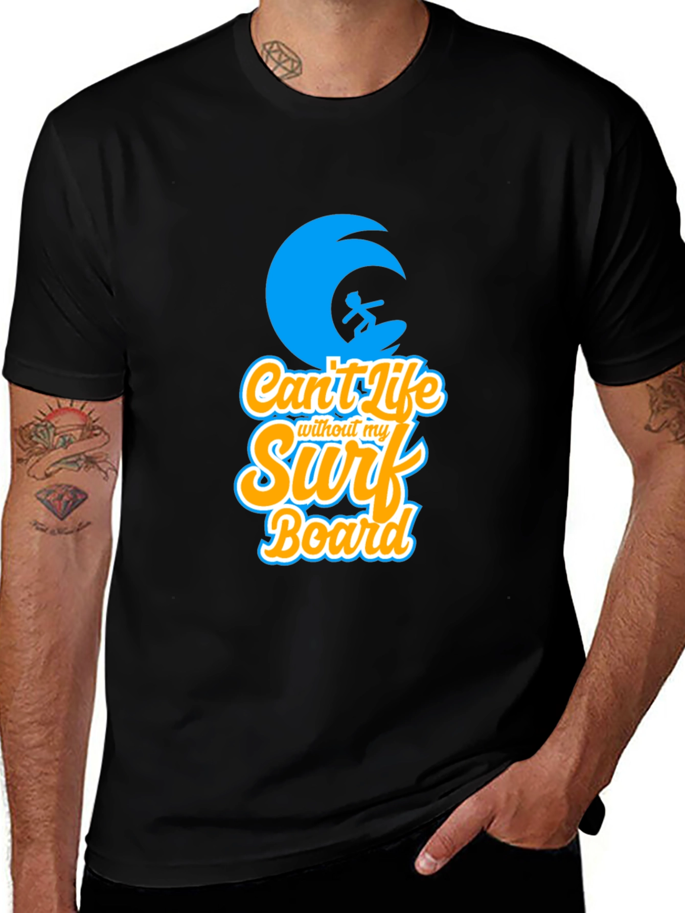 Surfer's Life T-Shirt - Can't Live Without My Surfboard