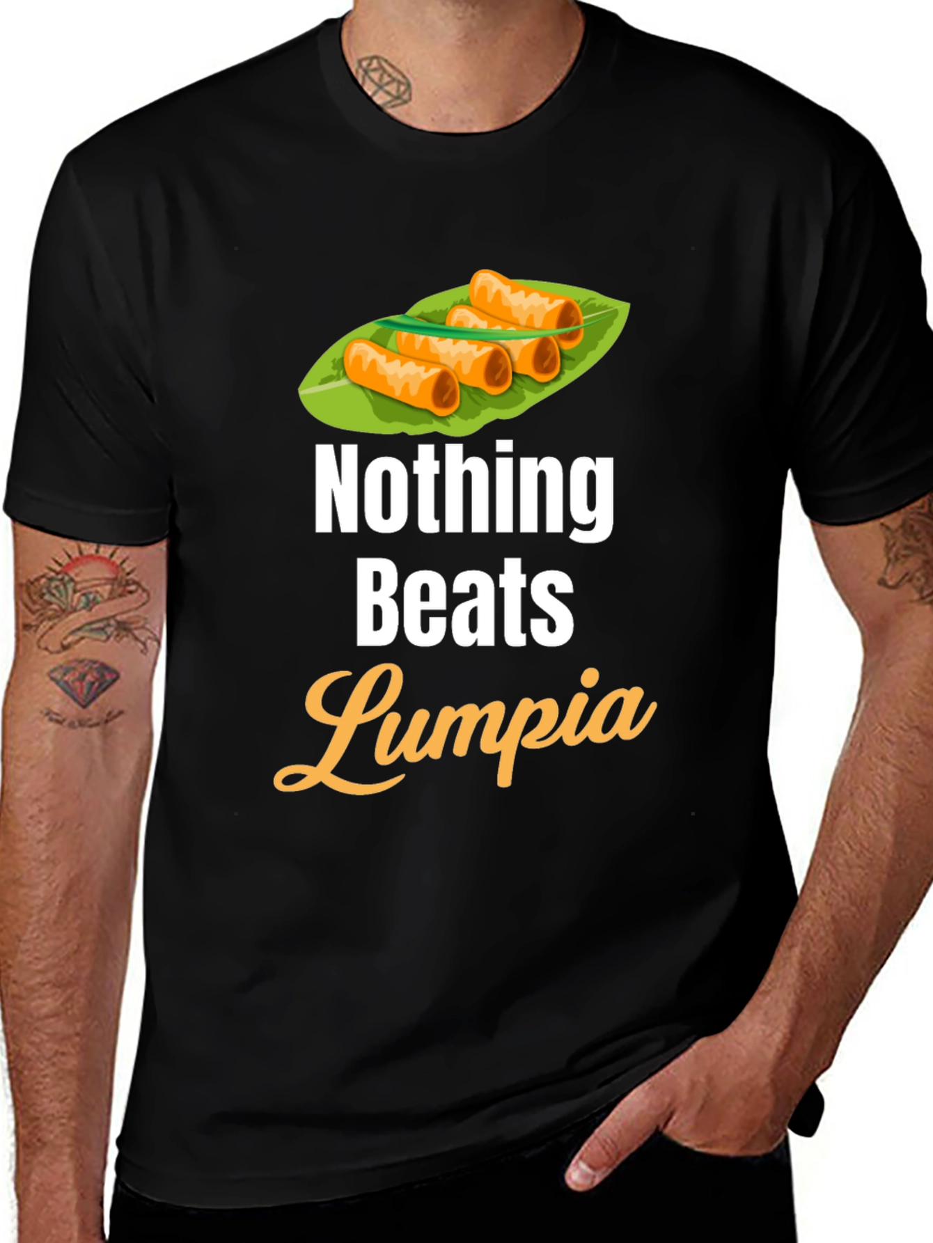 Variant 11 of Nothing Beats Lumpia T-Shirt - Foodie Tee