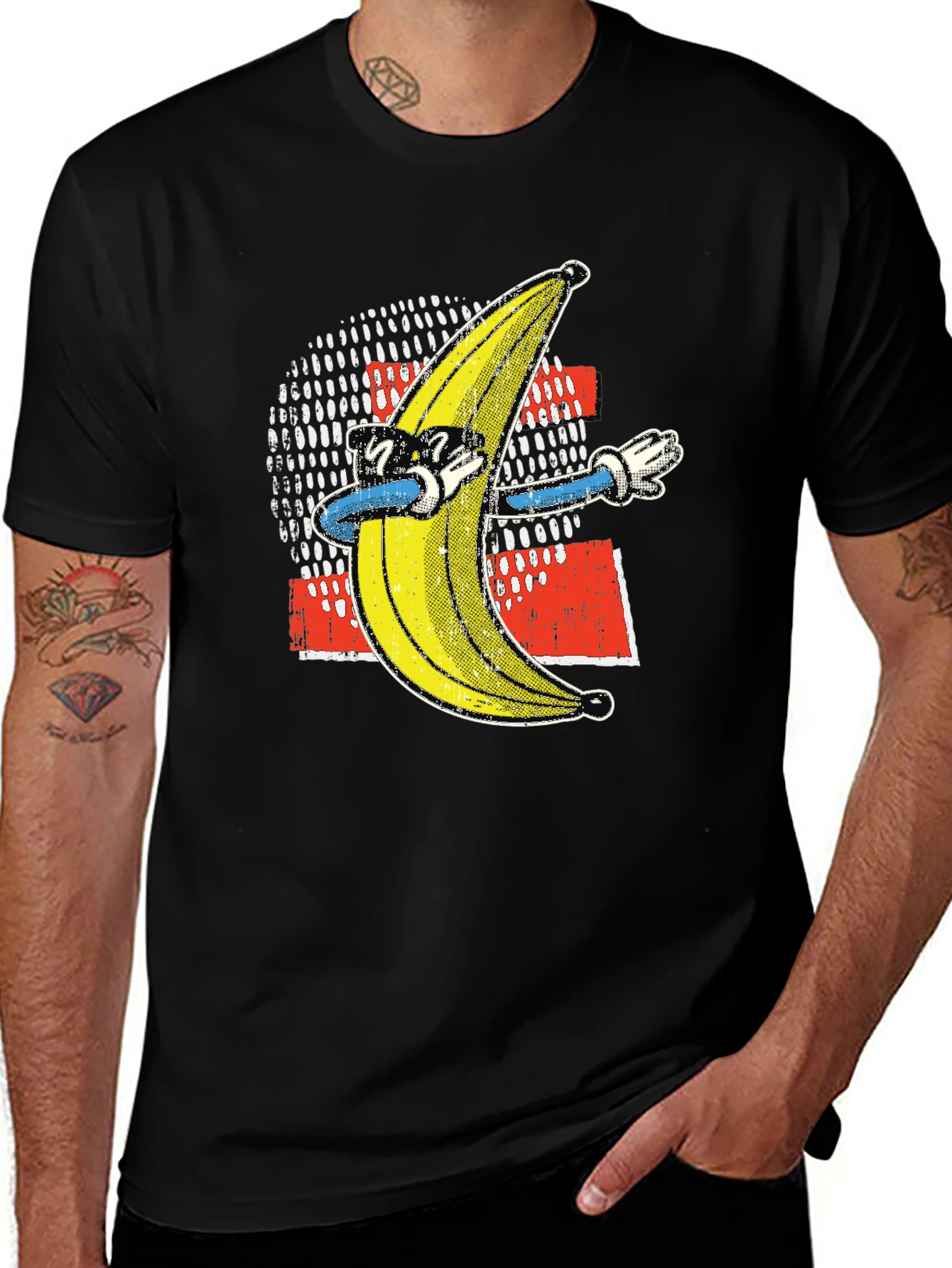Variant 30 of Funny Banana Dabbing T-Shirt - Black