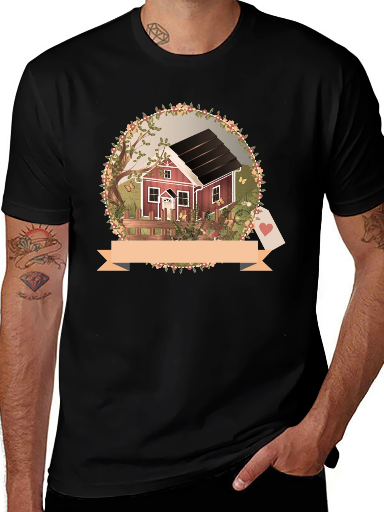 Variant 23 of Charming Cottage Graphic T-Shirt
