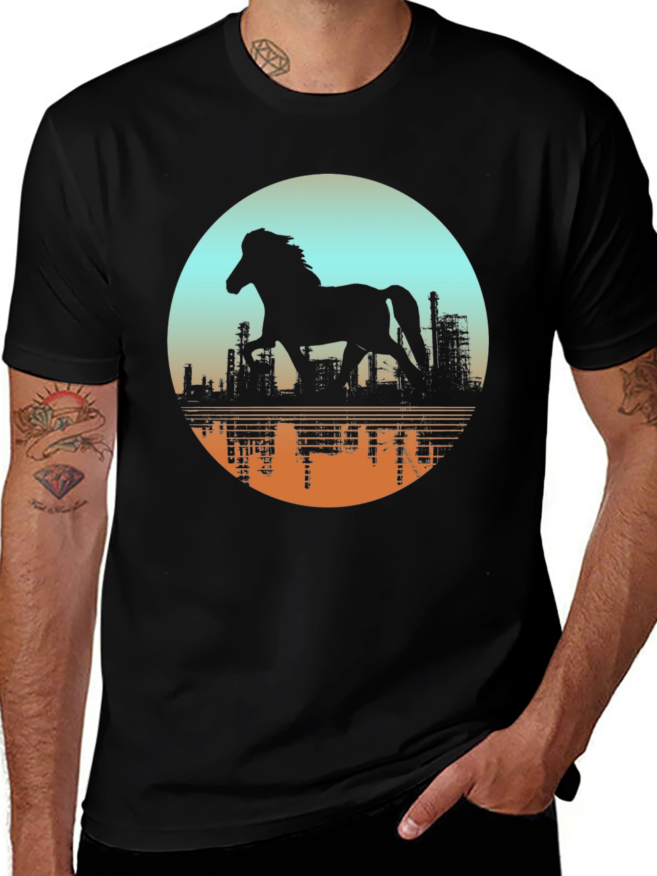 Variant 13 of Horse Silhouette Graphic Tee