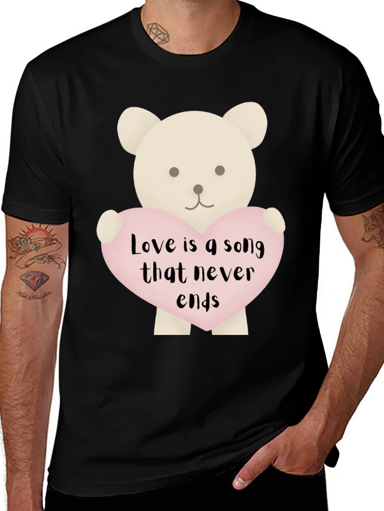 Variant 25 of Love Song Teddy Bear Graphic T-Shirt