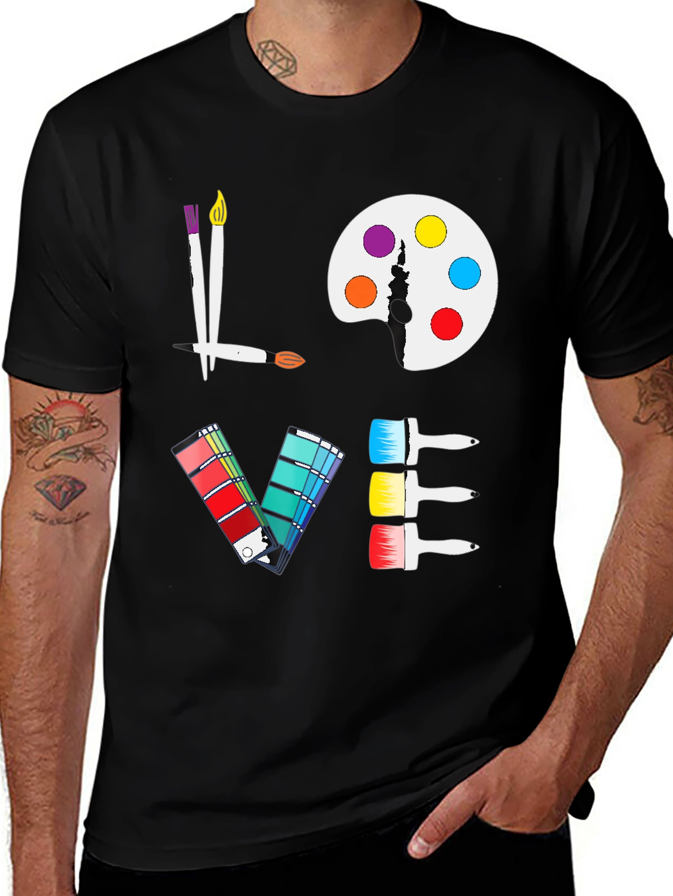 Variant 23 of Artist's Love Tee - Painting Palette Design