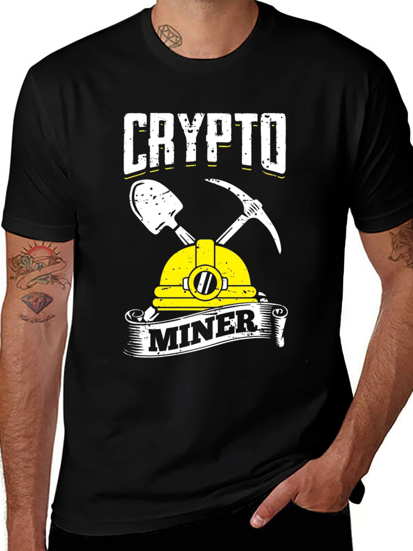 Variant 14 of Crypto Miner Black T-Shirt