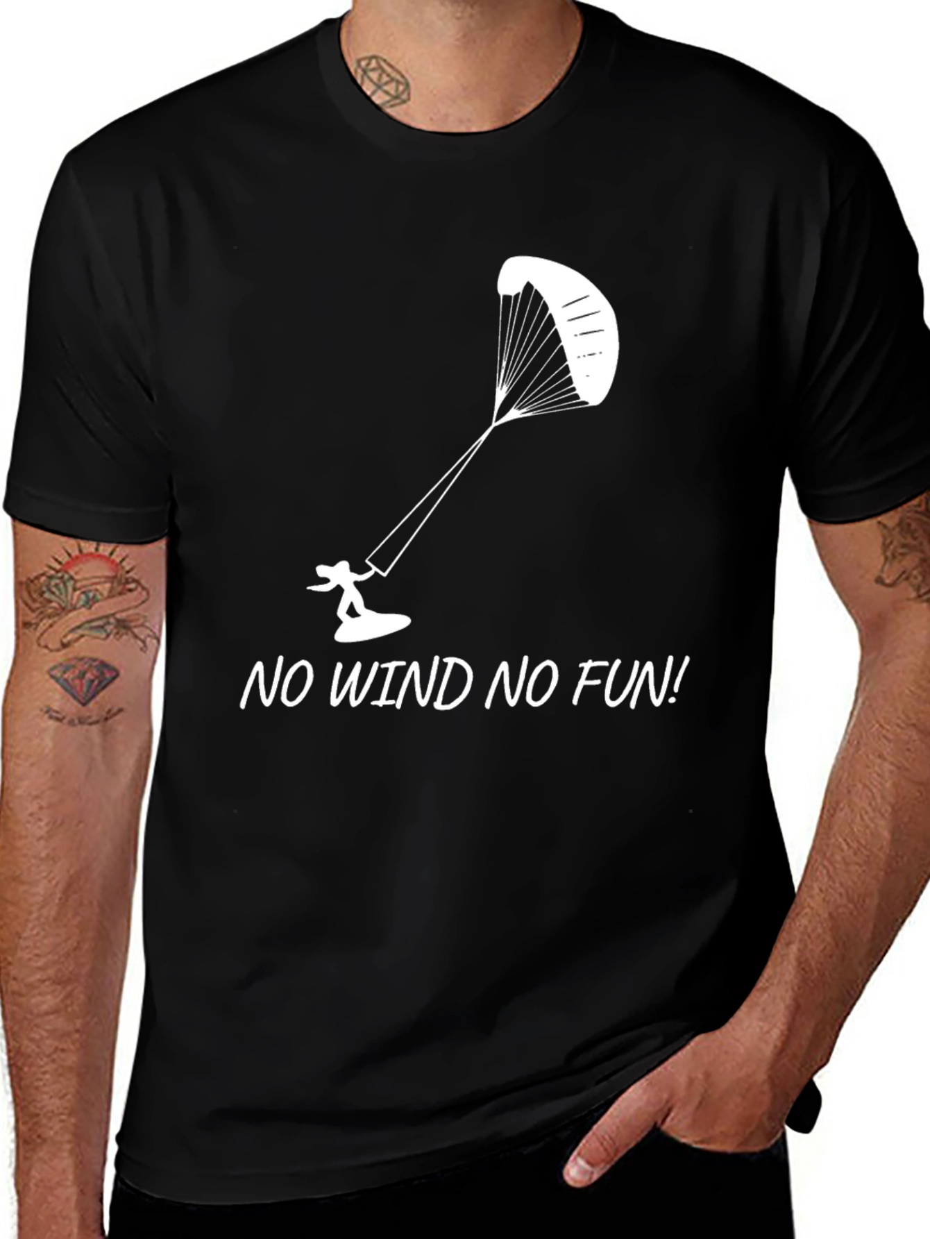 Variant 10 of Kitesurfing T-Shirt - No Wind No Fun
