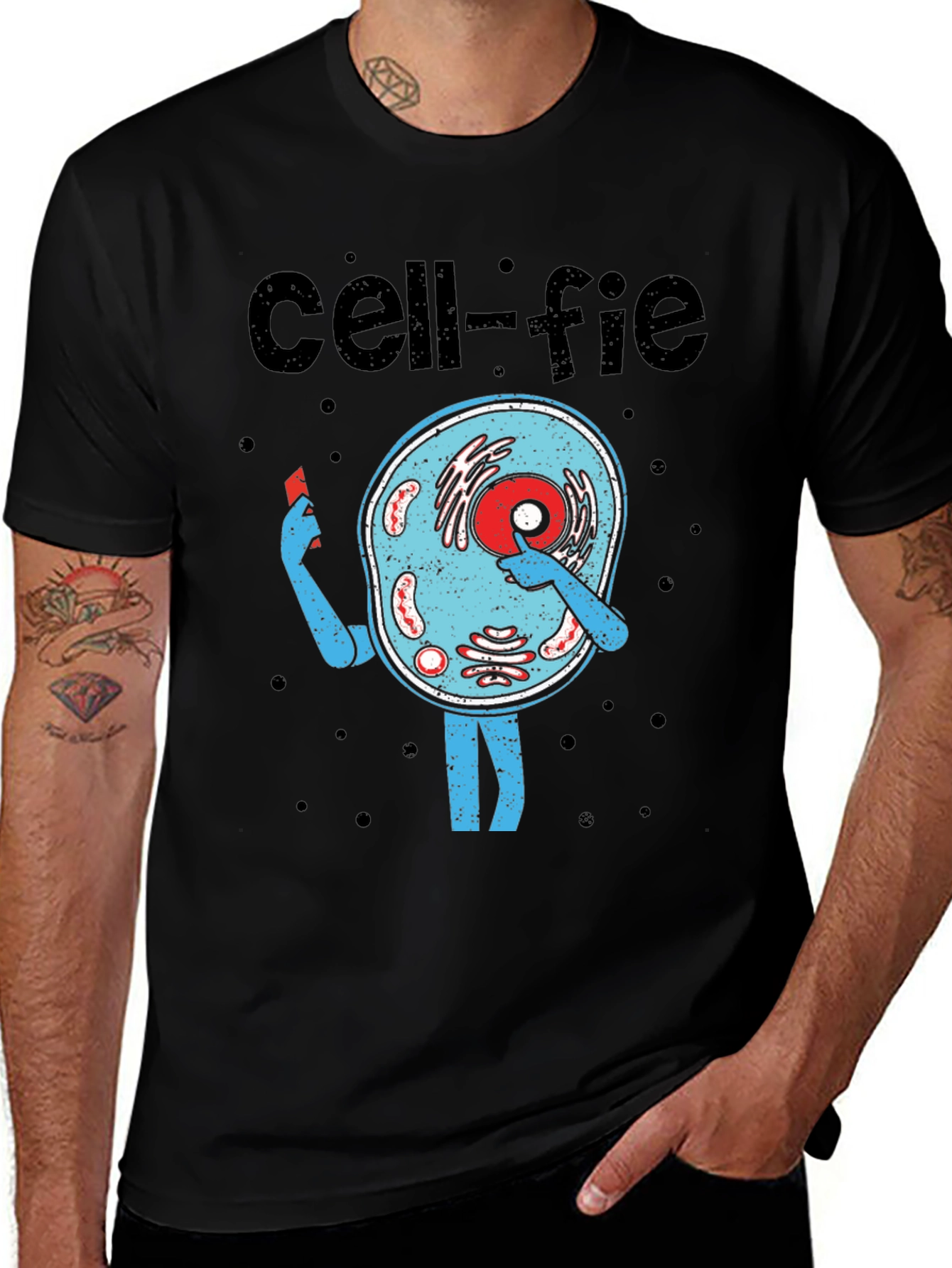 Variant 5 of Cell-fie Science T-Shirt - Funny Biology Tee