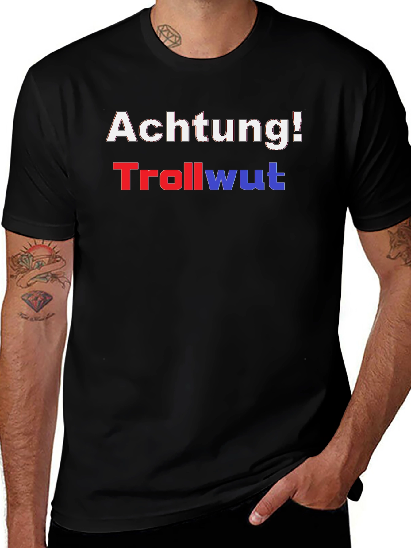 Variant 16 of Achtung! Trollwut Novelty T-Shirt