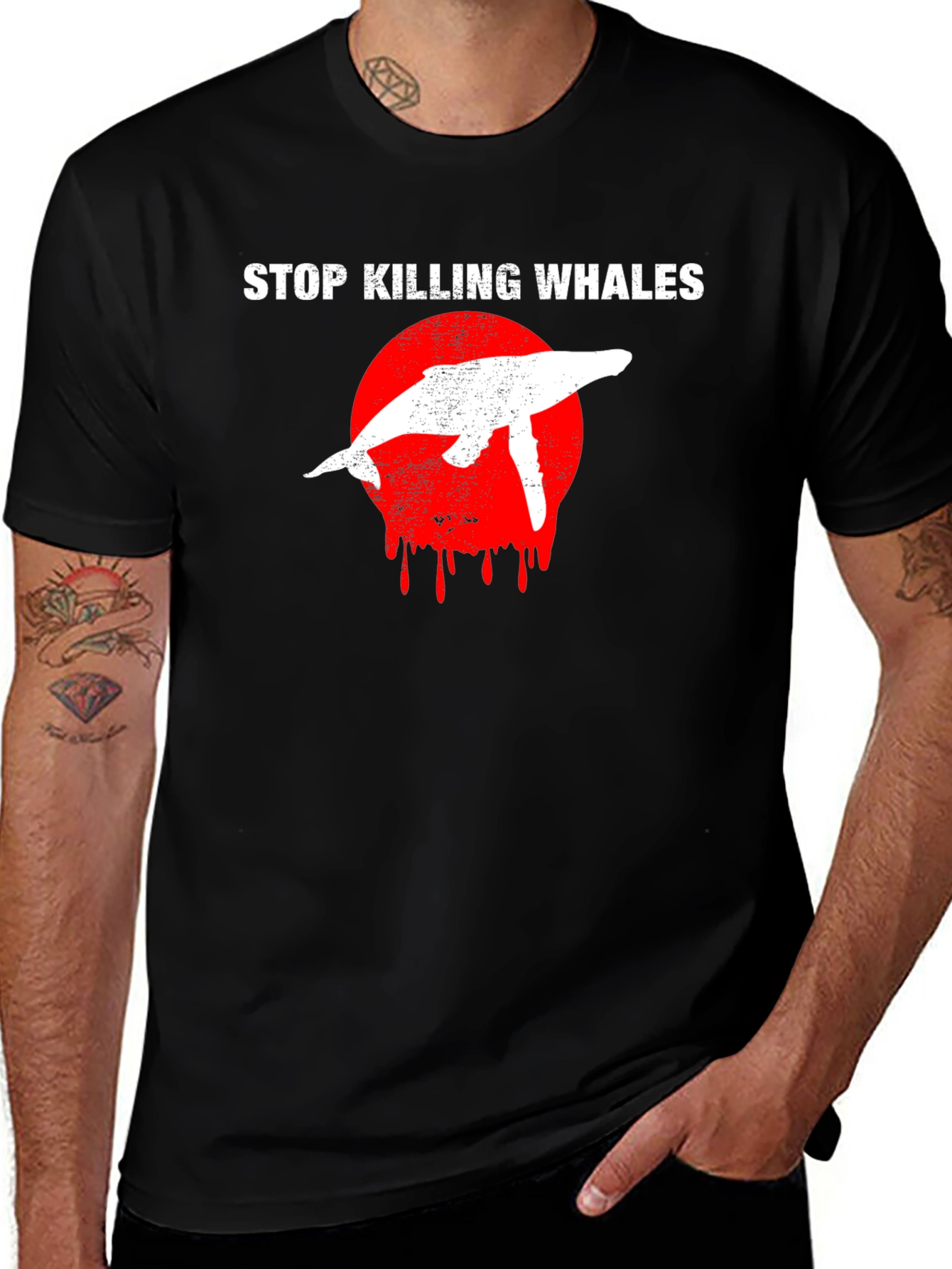 Stop Killing Whales Graphic T-Shirt