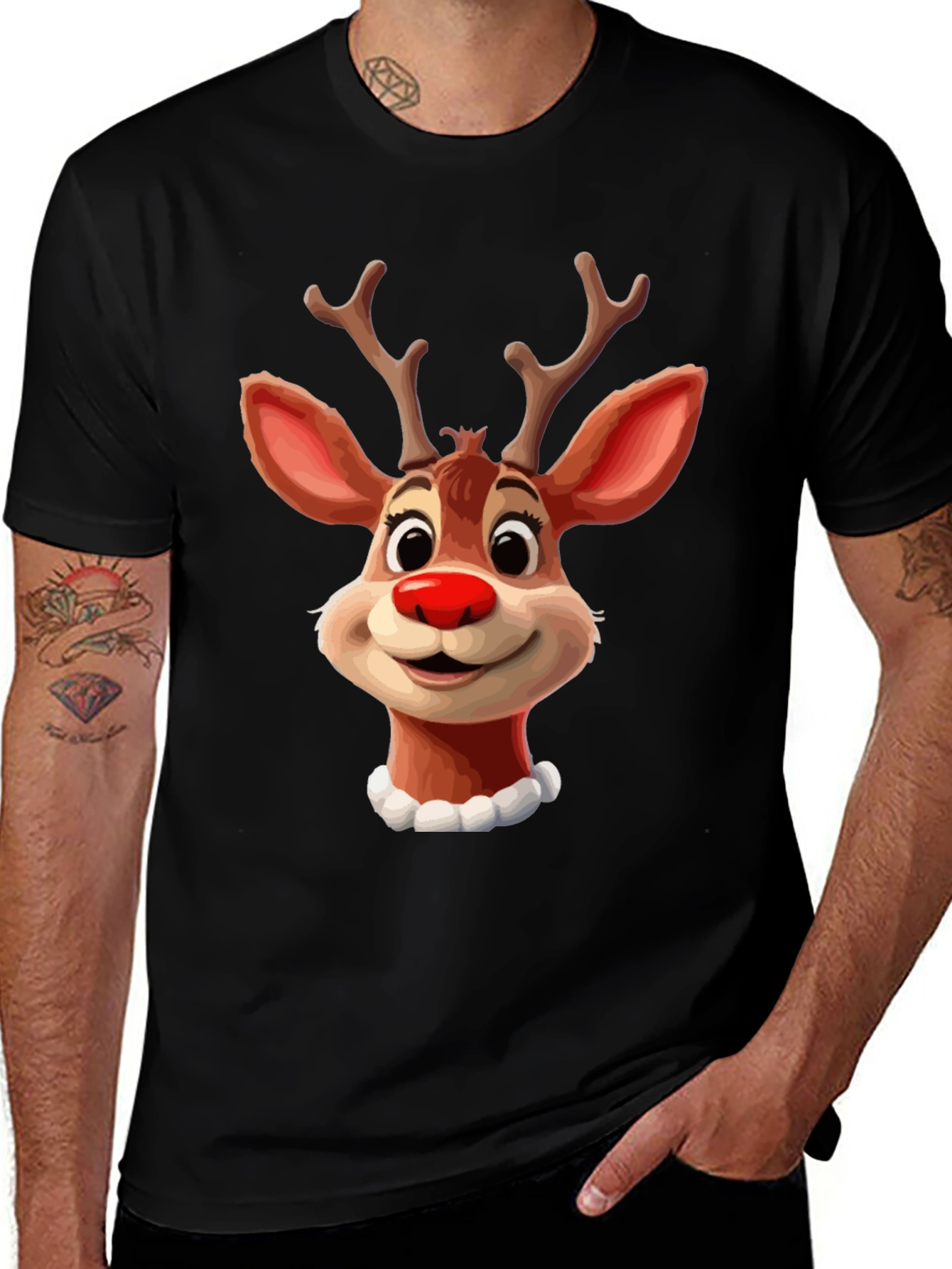 Variant 11 of Festive Reindeer Graphic Tee