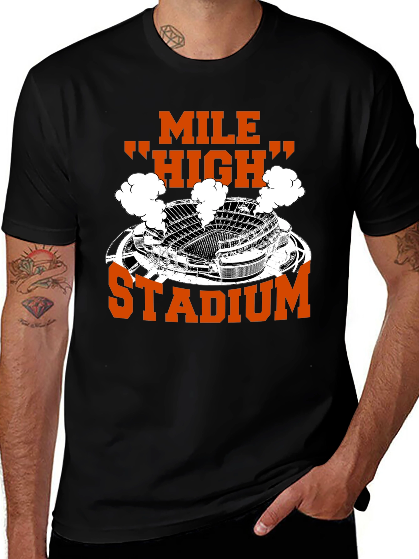 Mile High Stadium T-Shirt - Denver Football Fan Apparel
