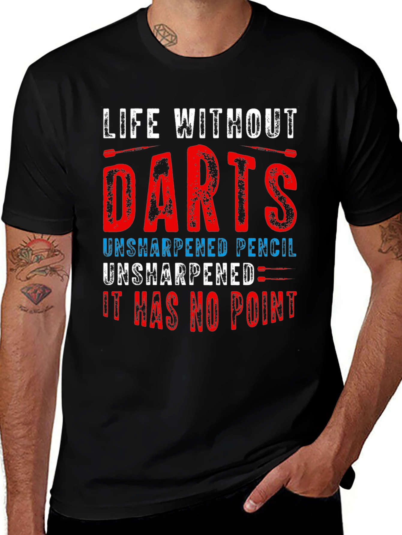 Variant 3 of Life Without Darts T-Shirt - Funny Dart Player Tee