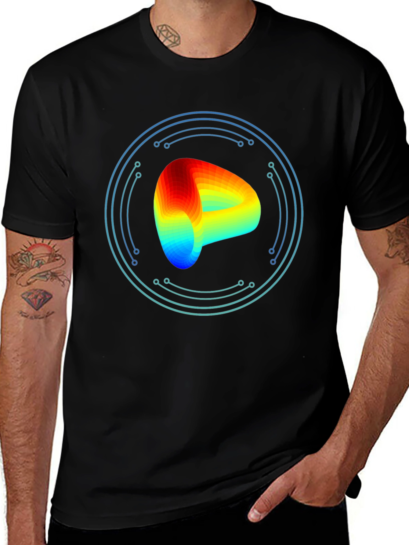 Variant 18 of Geometric Torus T-Shirt - Modern Design