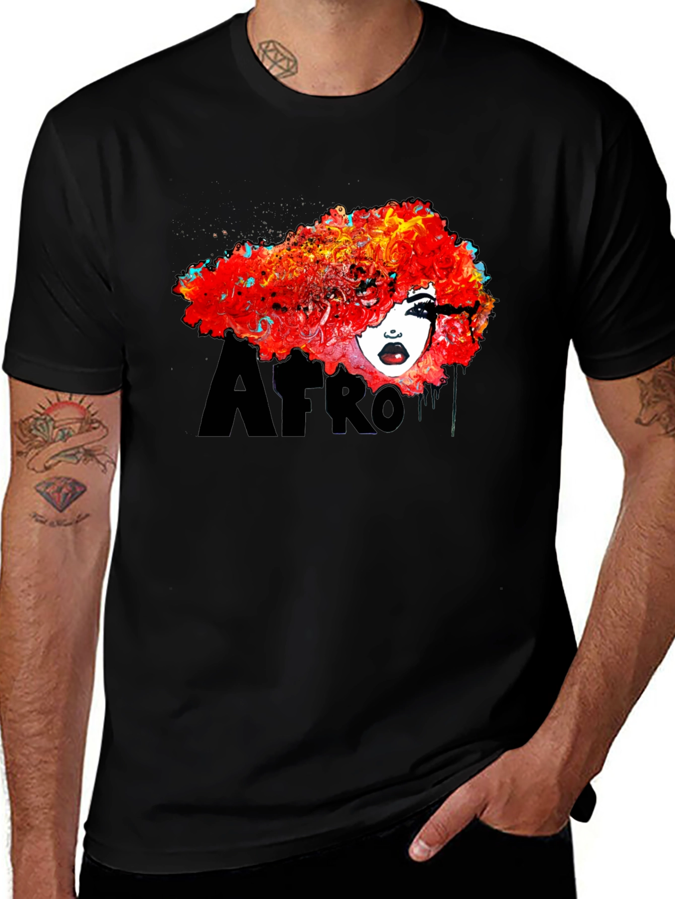 Variant 8 of Bold Afro Graphic Tee - Expressive Art Shirt