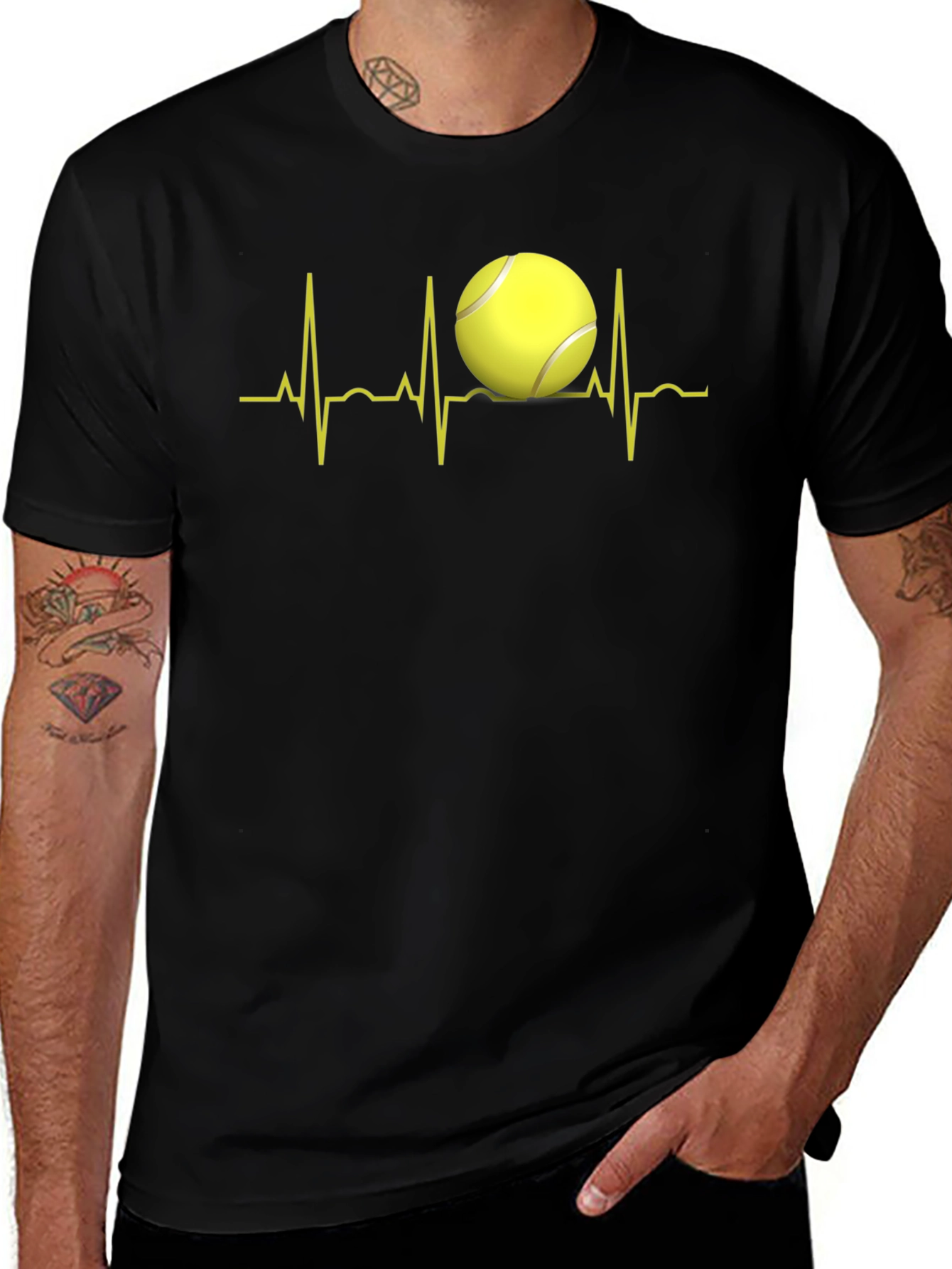 Variant 27 of Tennis Heartbeat T-Shirt - Love of Tennis